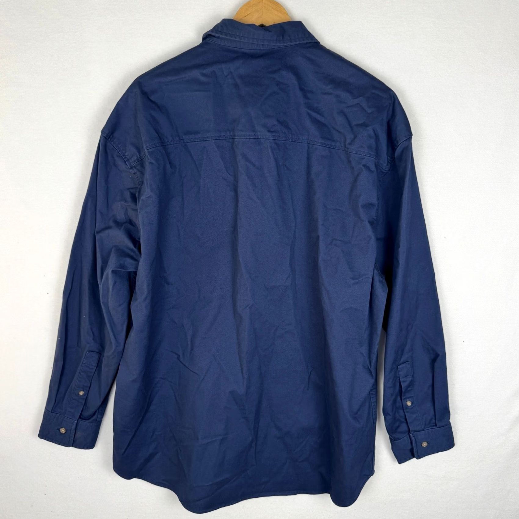 Vintage Mode of One Mens Relaxed Fit Twill Button Down Shirt Caspian Waters Blue L NEW Size US L / EU 52-54 / 3 - 2 Thumbnail
