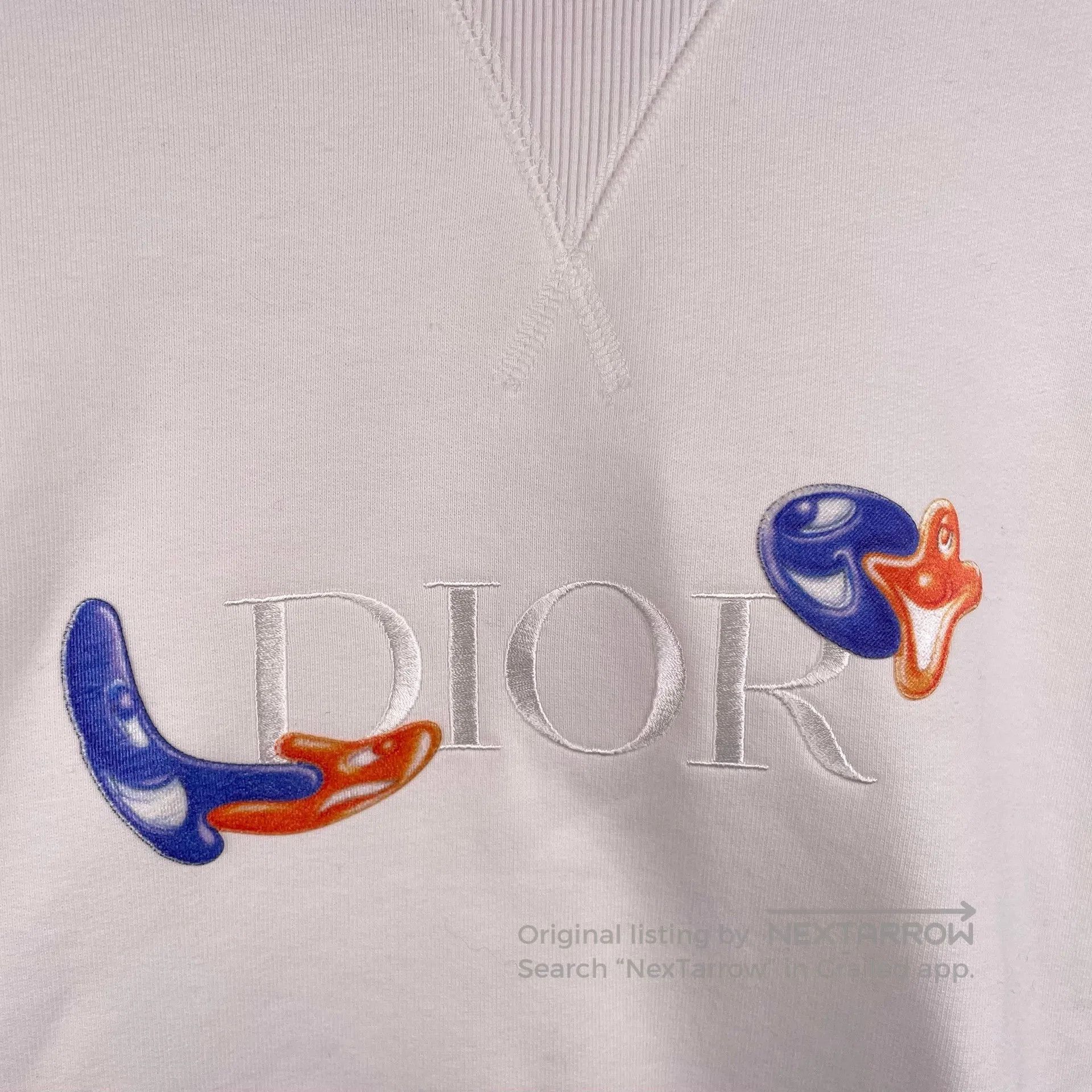 Dior Dior White logo letter embroidered sweatshirt size M| Size US M / EU 48-50 / 2 - 3 Thumbnail