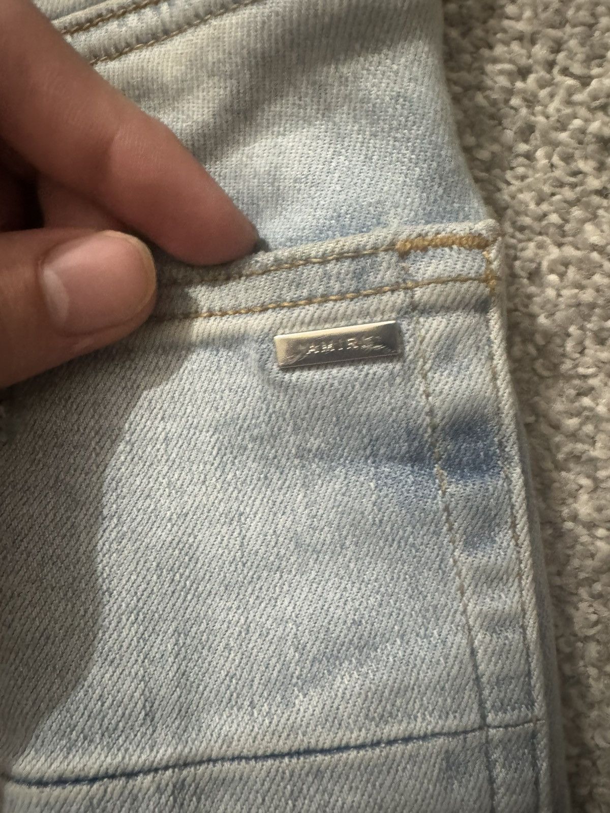 Amiri Light blue Amiri Jeans size 32 Amiri on side Size US 32 / EU 48 - 10 Thumbnail