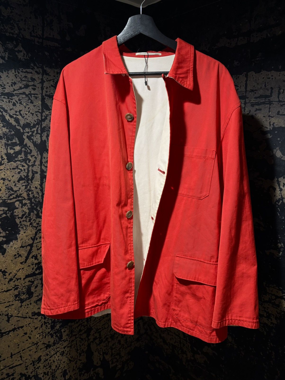 Yohji Yamamoto Yohji Yamamoto Pour Homme AW2001 Reversible Red Chore Coat Size US M / EU 48-50 / 2 - 1 Thumbnail