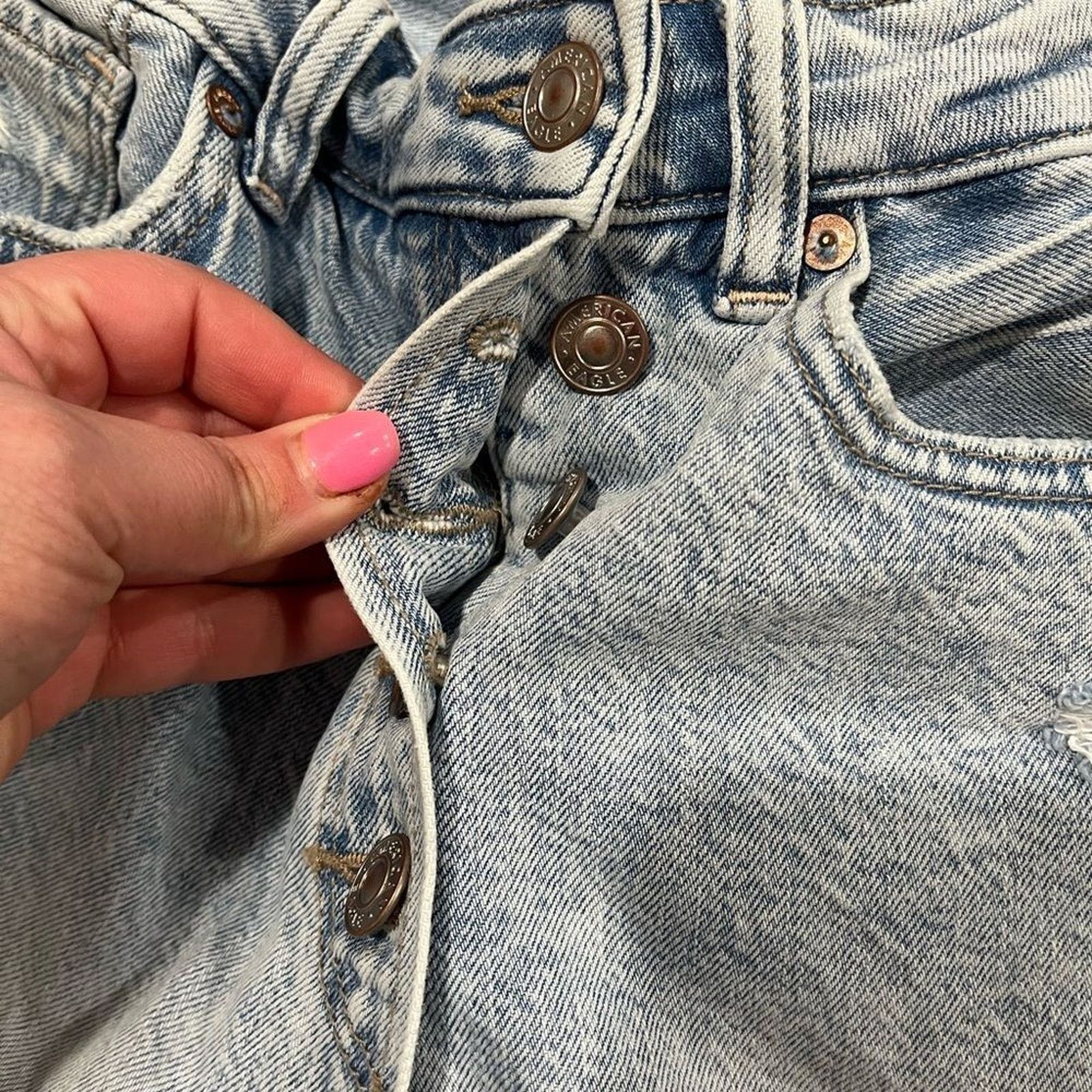 American Eagle Outfitters American Eagle High-Rise Jean Skort Comfort Waistband Blue 2 Size 26" / US 2 / IT 38 - 4 Thumbnail