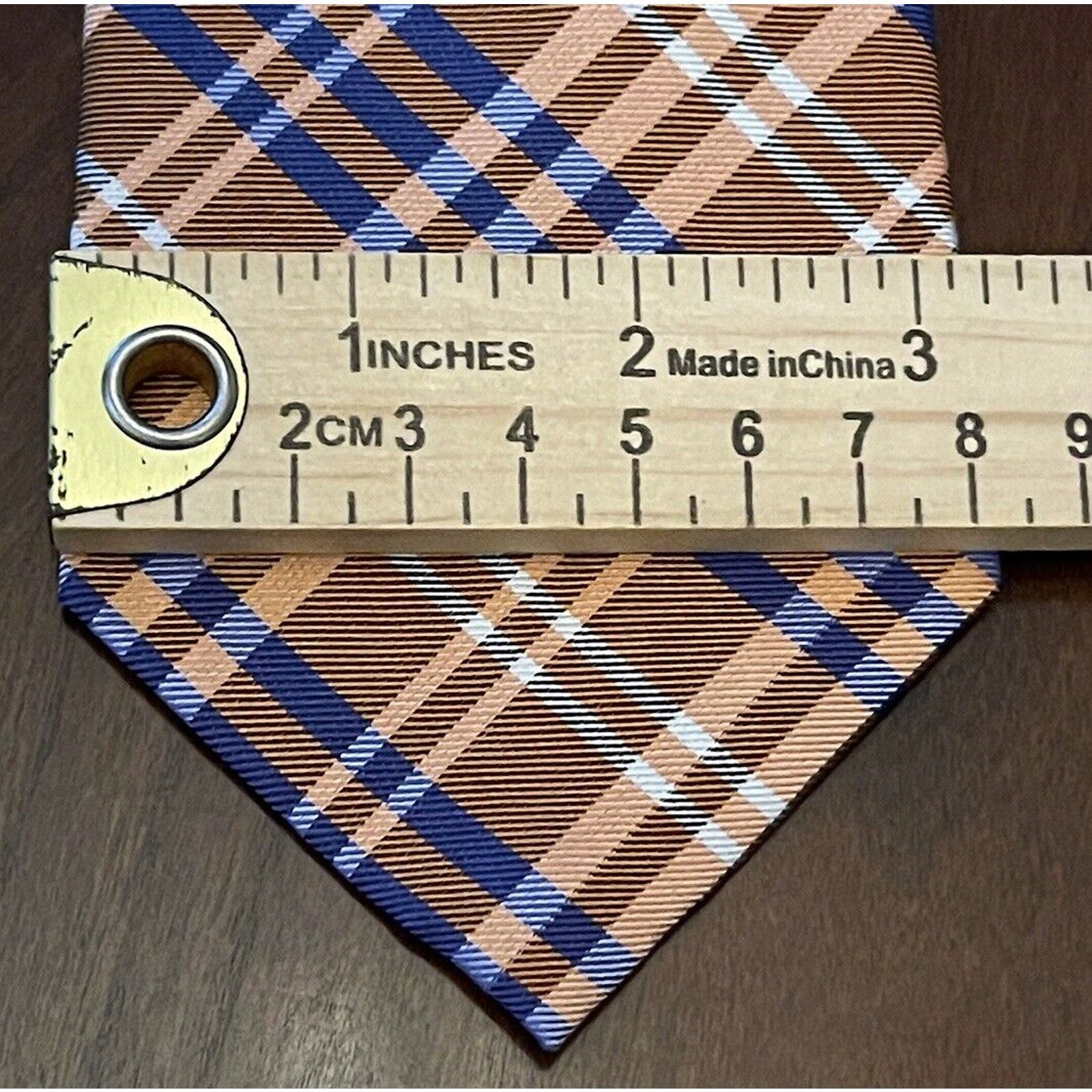 Chaps Chaps Orange Blue Hand Made 100% Silk Made In China Size ONE SIZE - 4 Thumbnail
