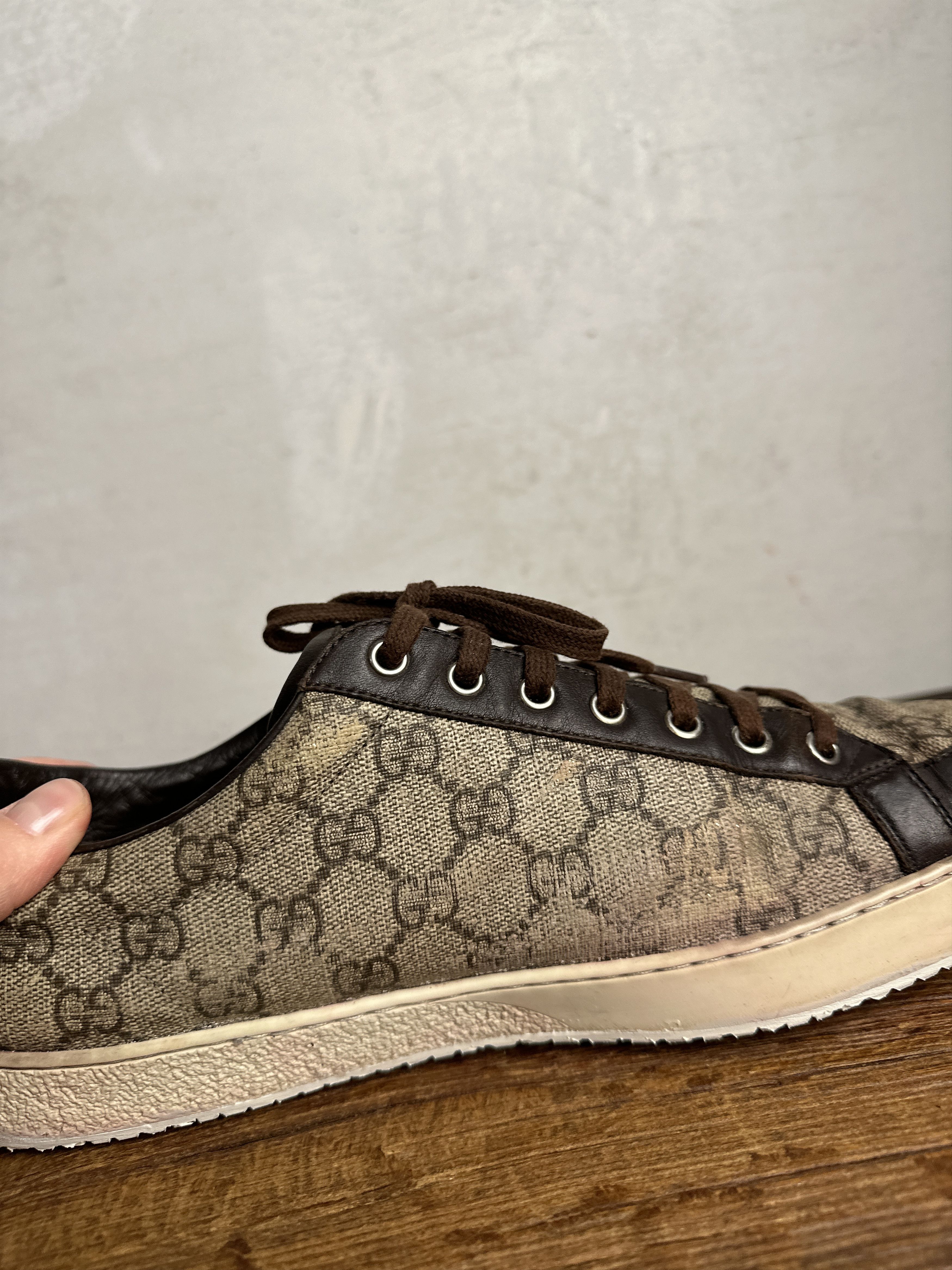 Gucci Gucci GG Logo Supreme Leather Sneakers Size US 11 / EU 44 - 9 Thumbnail