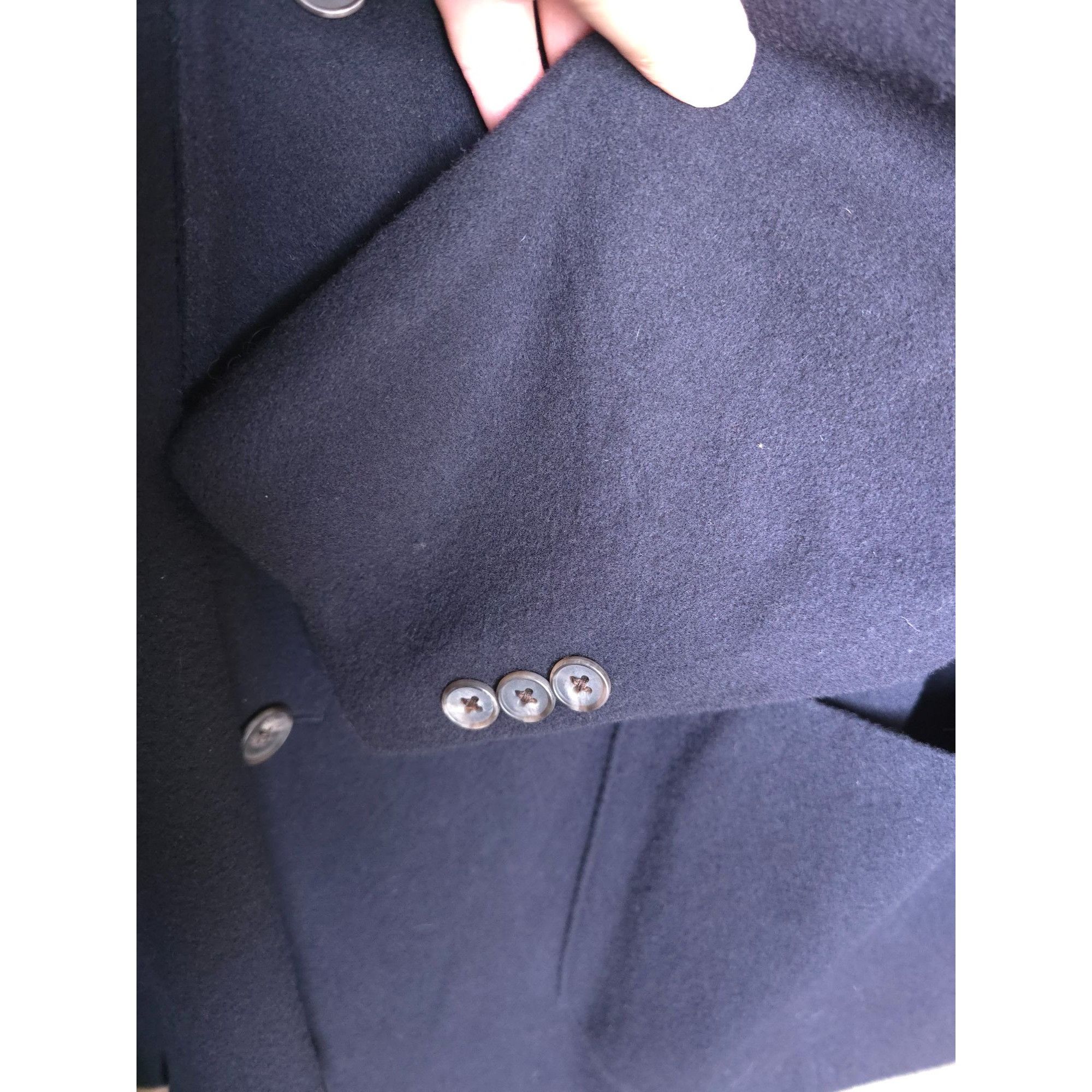 Banana Republic Vintage Banana Republic Mens 100% Wool Blazer Navy Blue Made Size 42R - 4 Thumbnail