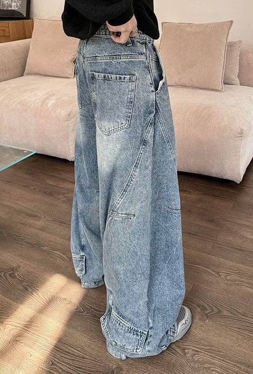 Japanese Brand × Vintage Retro cleanfit outdoor faded wrap flare jeans pants Size US 28 / EU 44 - 2 Thumbnail