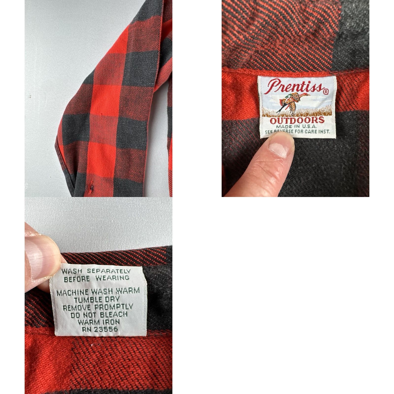 Vintage VINTAGE Prentiss Shirt Red Black USA L Flannel Button Up Workwear Mens 90s Size US L / EU 52-54 / 3 - 9 Thumbnail