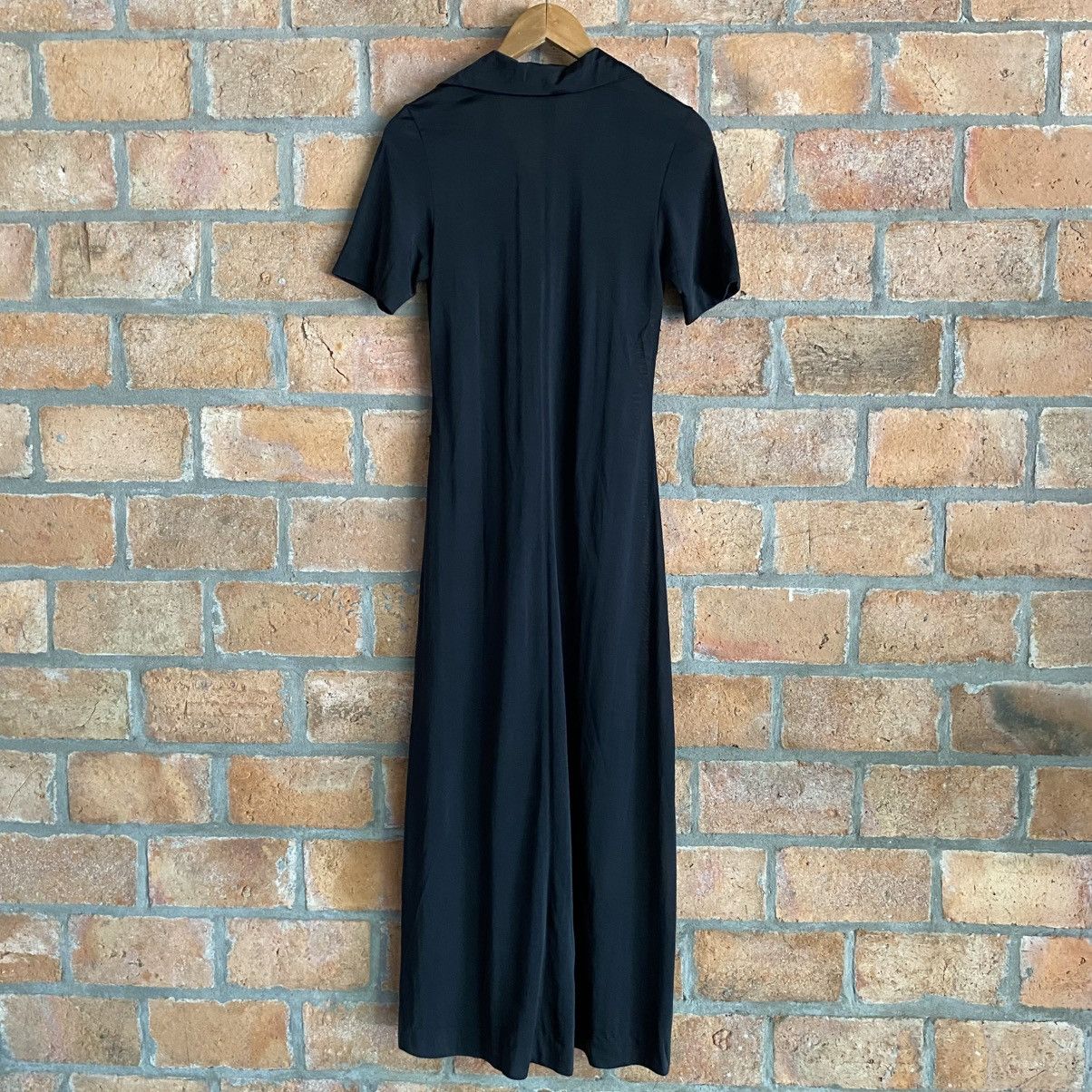 Yohji Yamamoto IWISH Black Collared Midi Shirt Dress Size S / US 4 / IT 40 - 3 Thumbnail