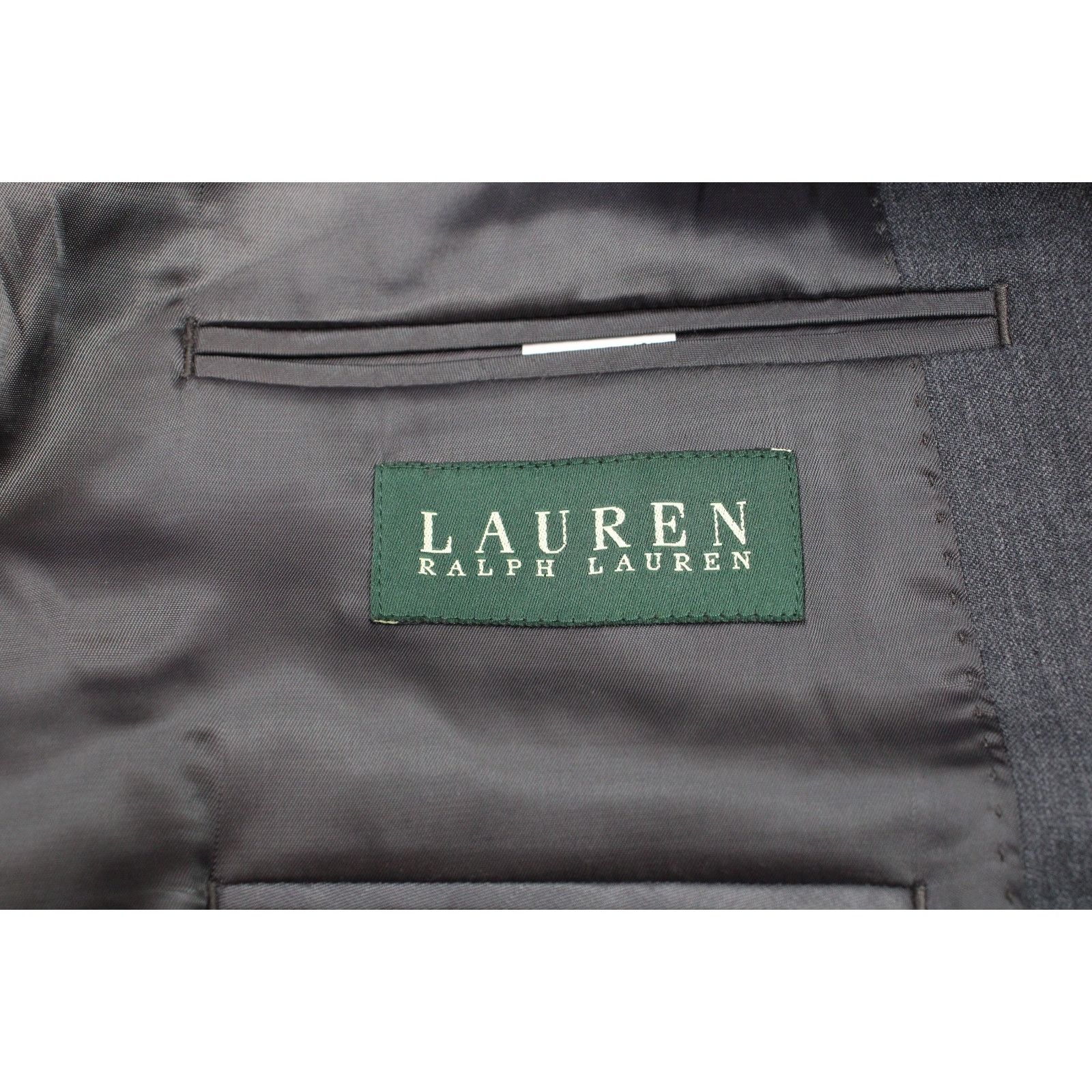 Lauren Ralph Lauren Lauren Ralph Lauren Blazer Mens Size 48L Gray Wool 2 Button Size 48L - 6 Thumbnail