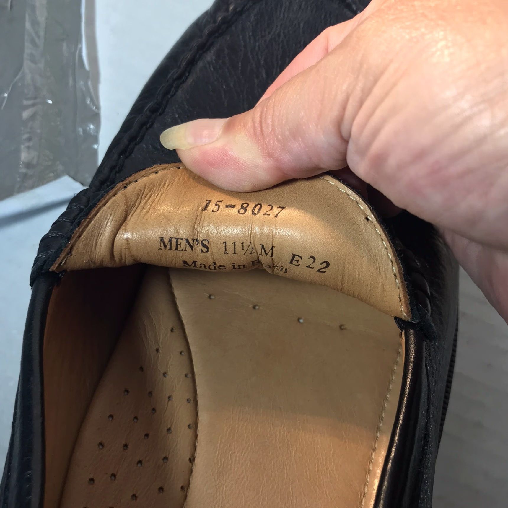 Johnston & Murphy Johnston Murphy Black Sheepskin Slip On Loafers Mens Size 11.5M Brazil Size US 12 / EU 45 - 4 Thumbnail