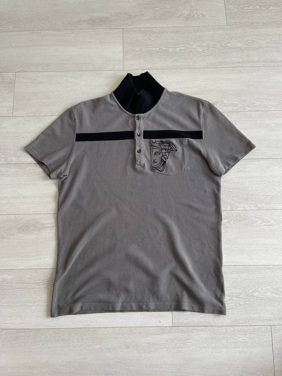 Versace × Versace Jeans Couture × Versus Versace Versace Collection Gray Polo Shirt Size US L / EU 52-54 / 3 - 2 Thumbnail