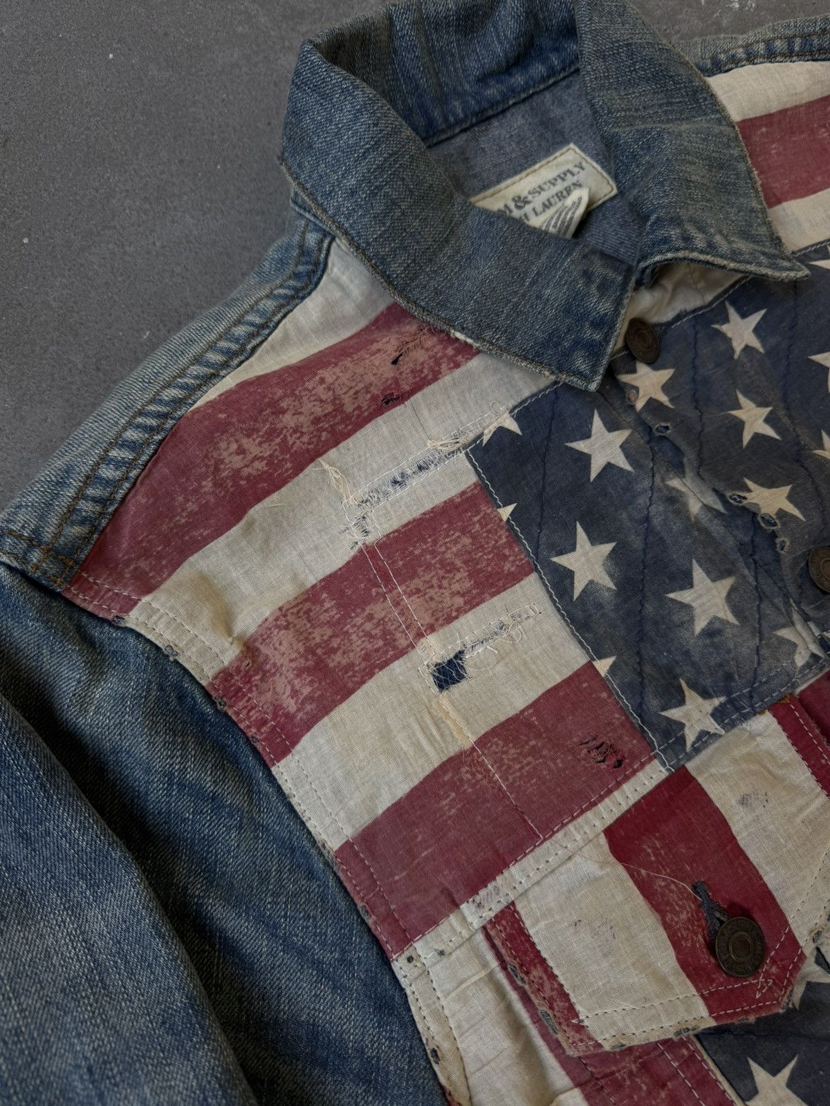 Denim & Supply Ralph Lauren 2000s Denim & Supply Ralph Lauren Flag Denim Jacket Size US M / EU 48-50 / 2 - 4 Thumbnail