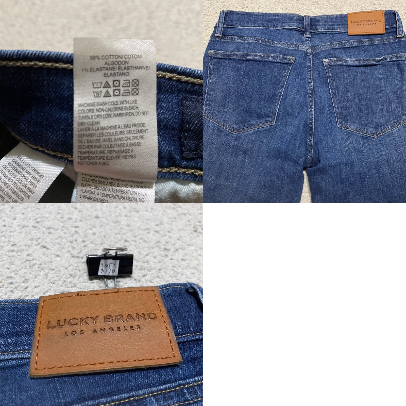 Lucky Brand Lucky Brand Jeans Blue Denim Dark Wash Ava Mid Rise Skinny Women’s 10 Regular 26in Inseam 5-Pocket Cotton Spandex" Size 32" / US 10 / IT 46 - 9 Thumbnail