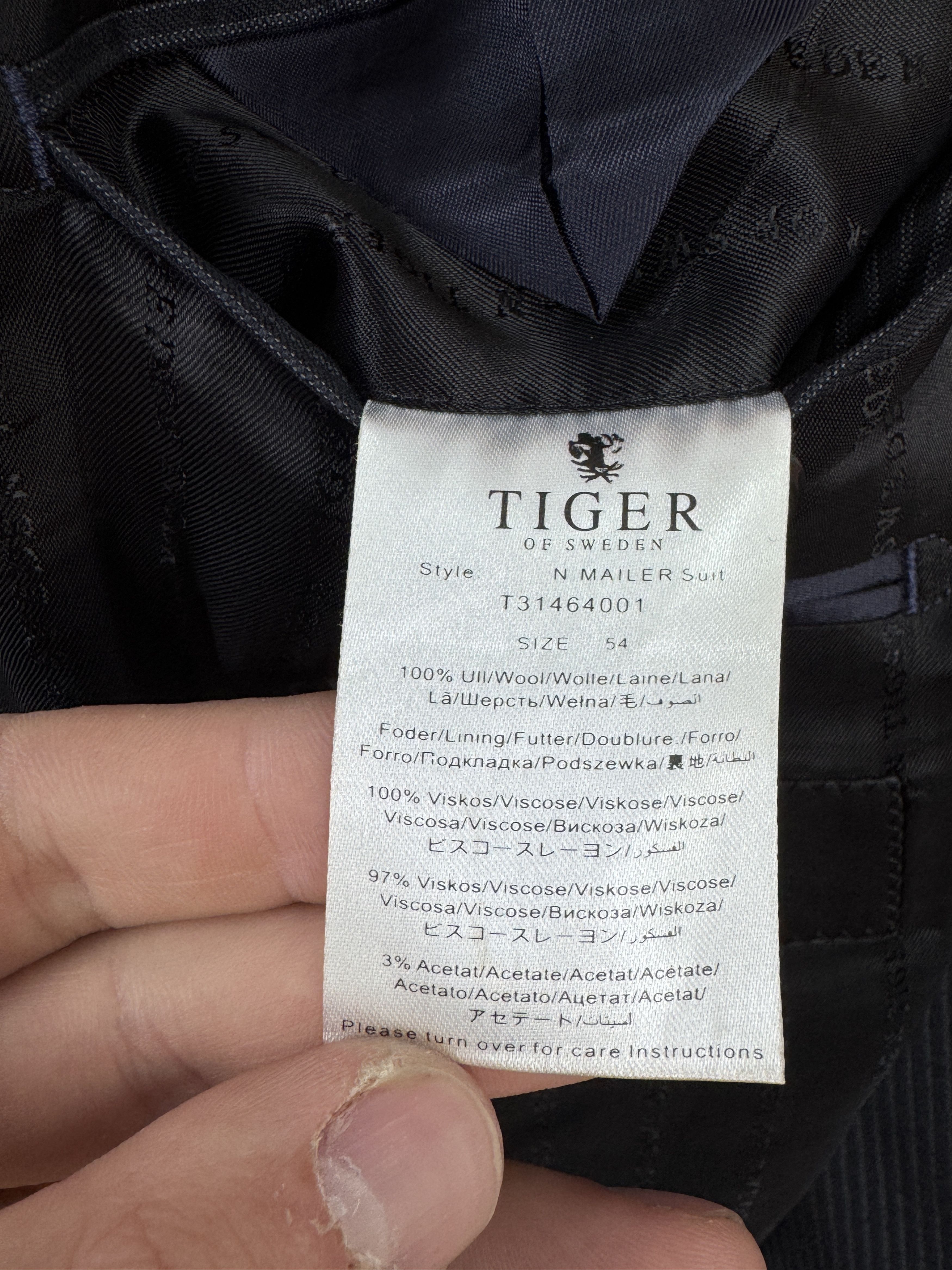 Tiger of Sweden Tiger of Sweden N Mailer 3-in-1 Striped Wool Suit Size It 54 Size 44R - 24 Thumbnail