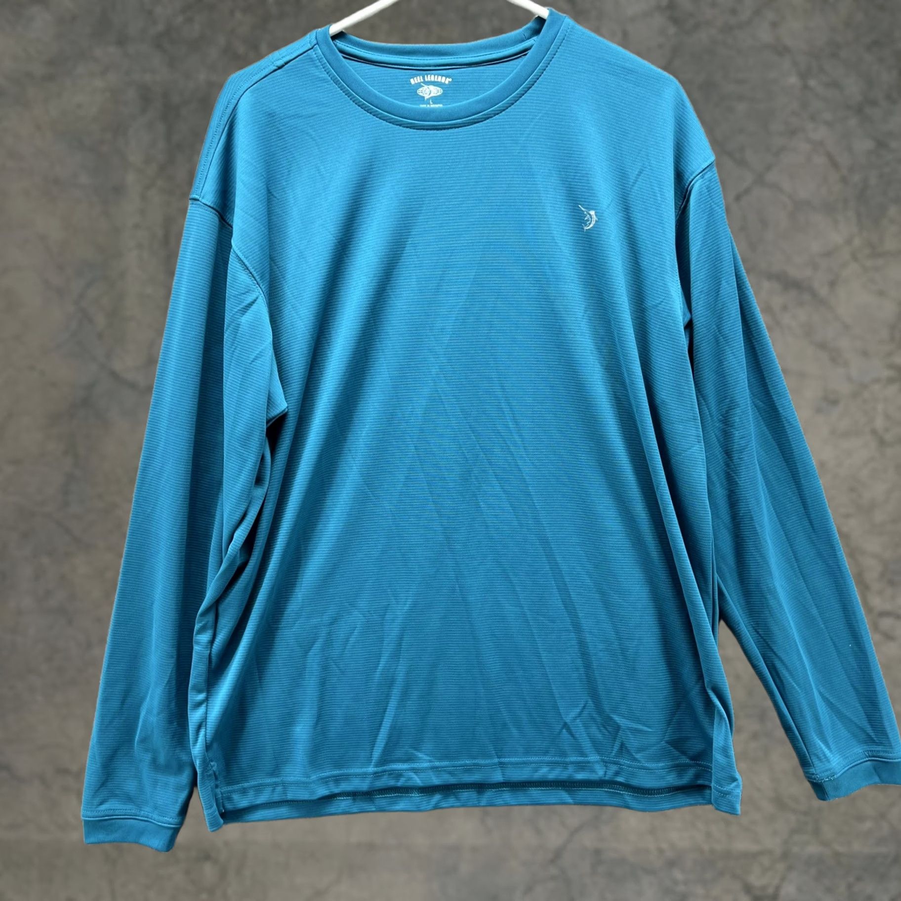 Vintage Reel Legends Shirt Mens Large Blue Long Sleeve Performance Fishing Tee Crewneck Size US L / EU 52-54 / 3 - 1 Thumbnail