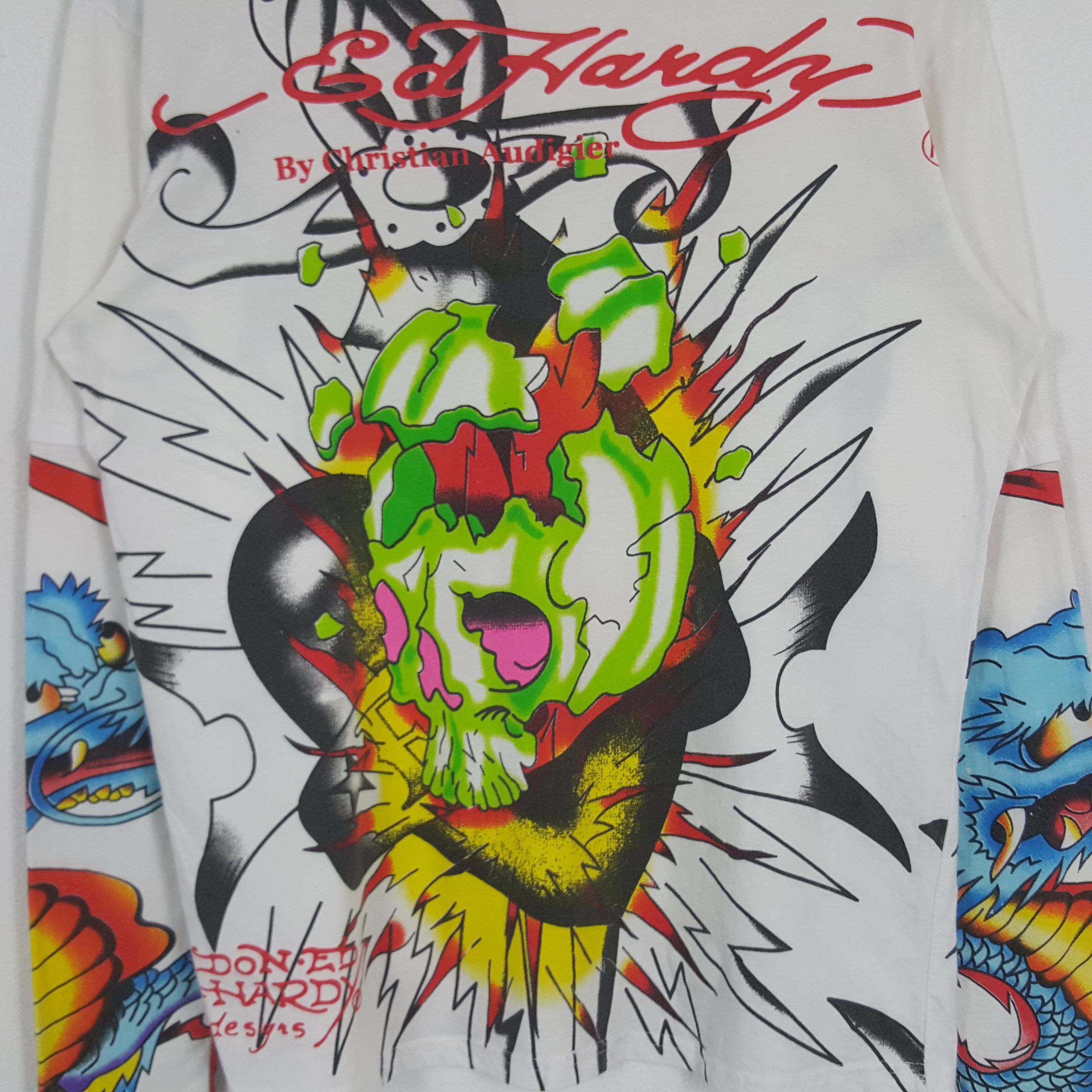 Christian Audigier × Ed Hardy × Vintage Vintage Ed Hardy by Christian Audiger American Brand Tshirt Size US L / EU 52-54 / 3 - 4 Thumbnail