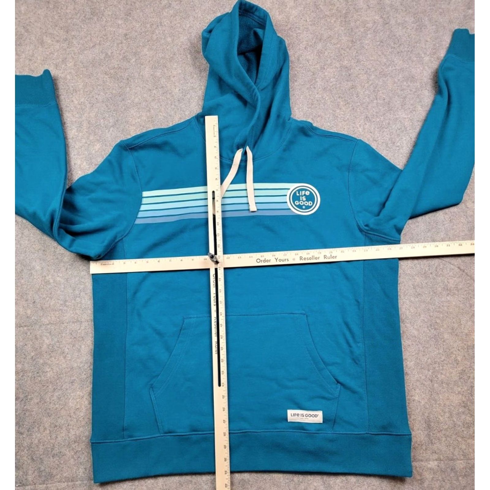 Life is Good Life is Good Hoodie Mens XL Blue Logo Pullover Hooded Pockets Casual Classic Colorful Size US XL / EU 56 / 4 - 2 Thumbnail