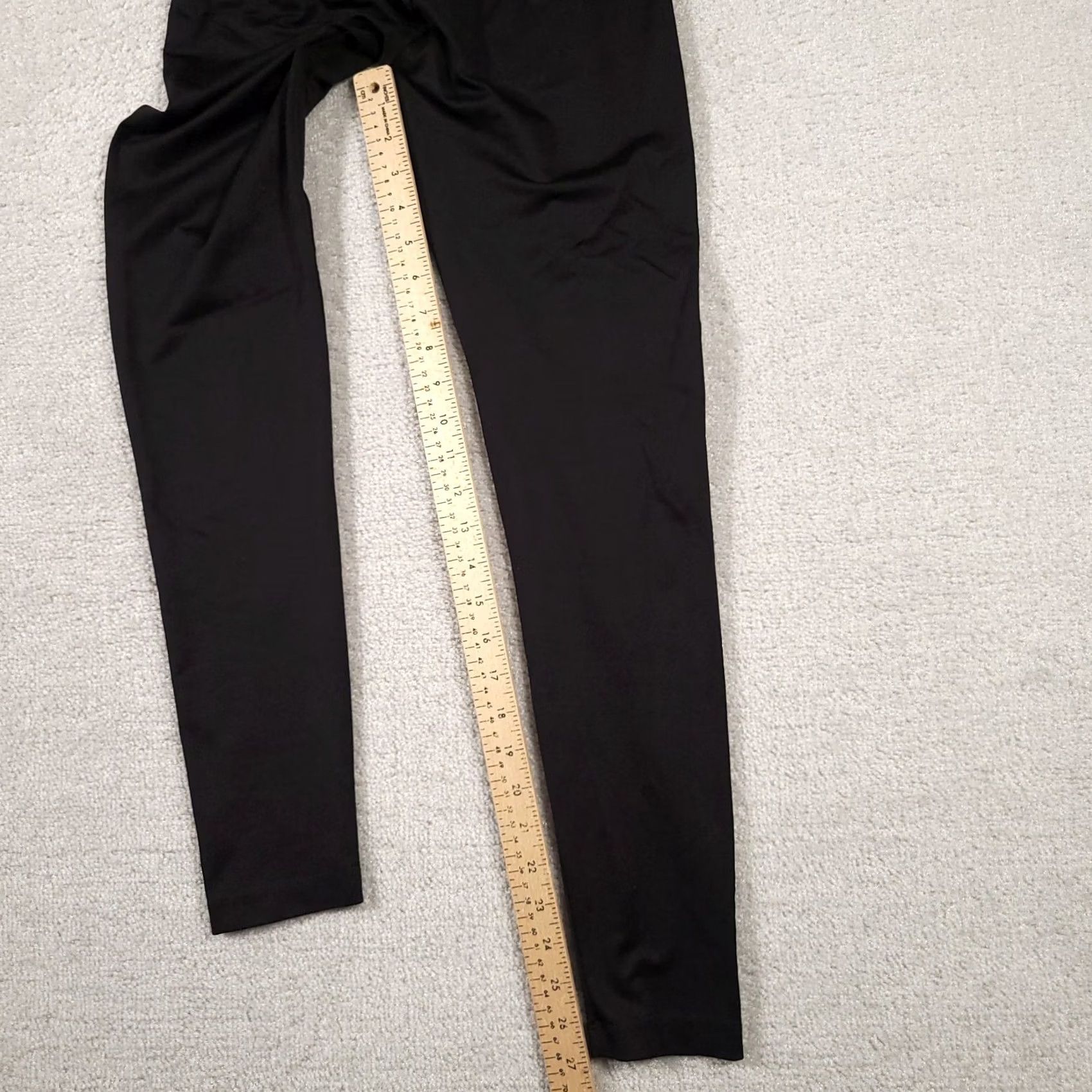Vintage A'nue Ligne Leggings Womens Small Black Wide Band Classic Style Stretch - Activewear, Casual, Travel, Business Size 28" / US 6 / IT 42 - 7 Thumbnail