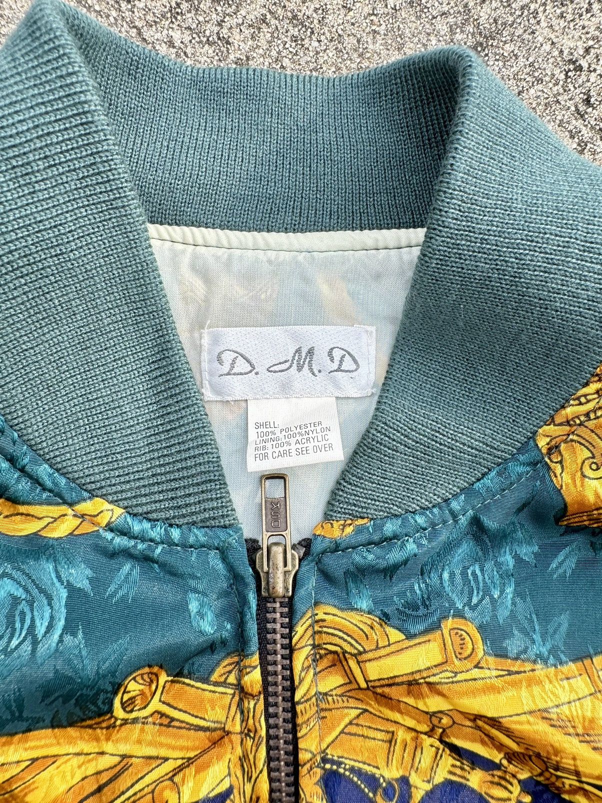 Designer × Vintage 80’s Vintage Versace Style Silk Bomber Jacket Size US M / EU 48-50 / 2 - 8 Thumbnail