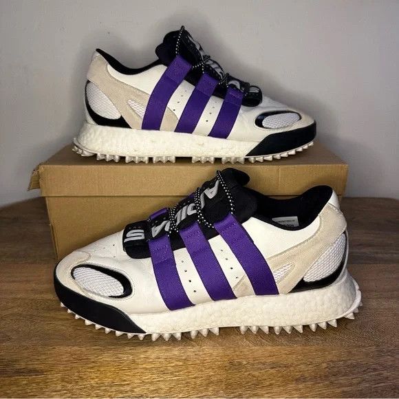 人気話題！ADIDAS ALEXANDER WANG AW WANGBODY RUN PURPLE BEIGE Size 7.5 - adidas Alexander Wang x Wangbody Run Sharp Purple