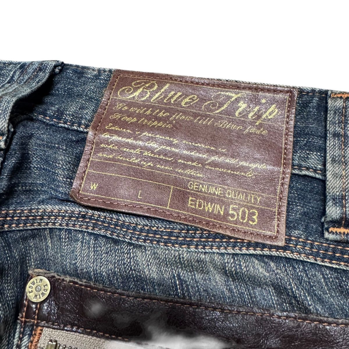 Edwin Vintage Edwin 503 Distressed Denim Jeans Size US 28 / EU 44 - 12 Thumbnail