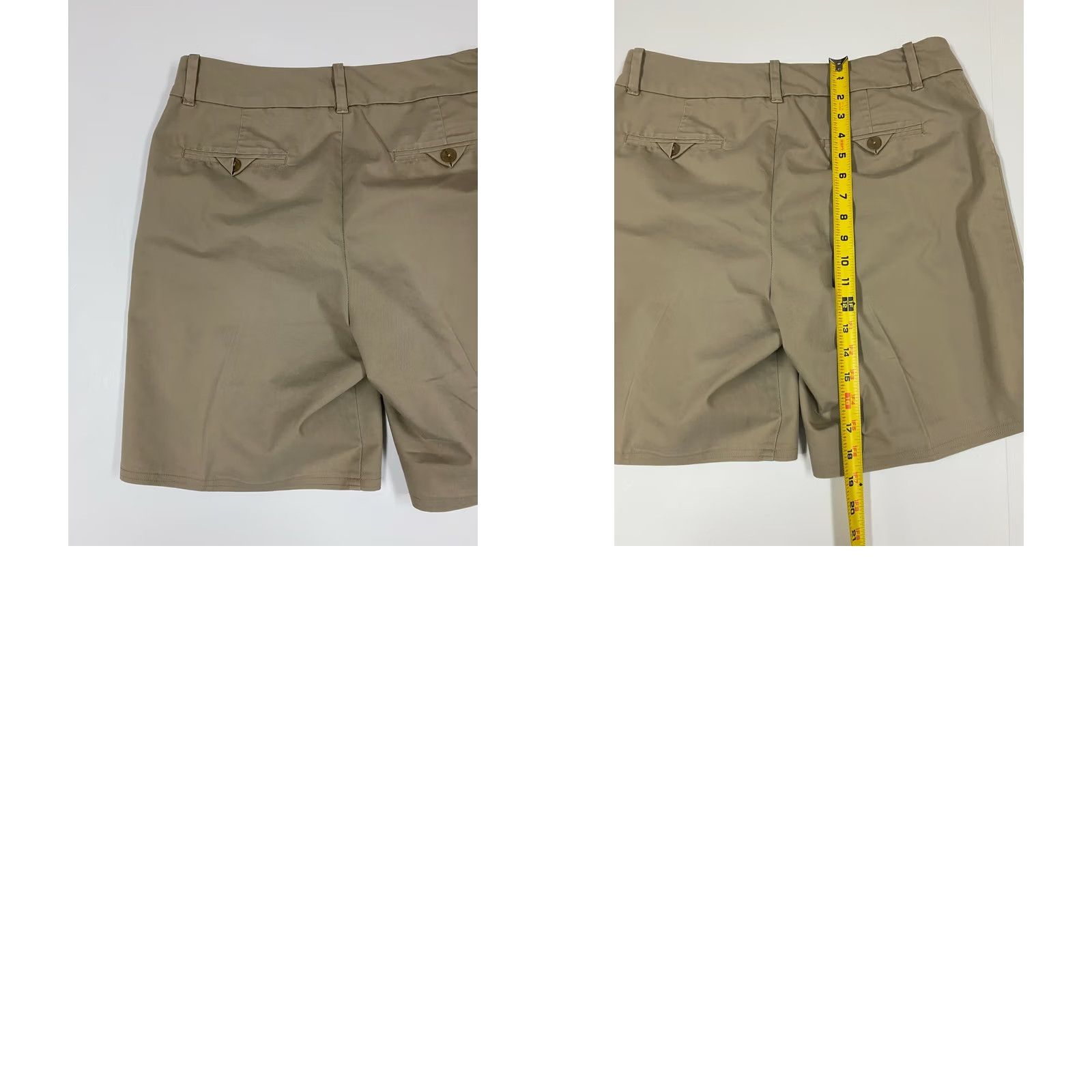 Dockers DOCKERS Shorts Womens 28 beige Chino khaki Casual CottonBlend FlatFront Zipper MidRise Classic Comfort Summer Walking Boys/Girls? Size 28" / US 6 / IT 42 - 8 Thumbnail