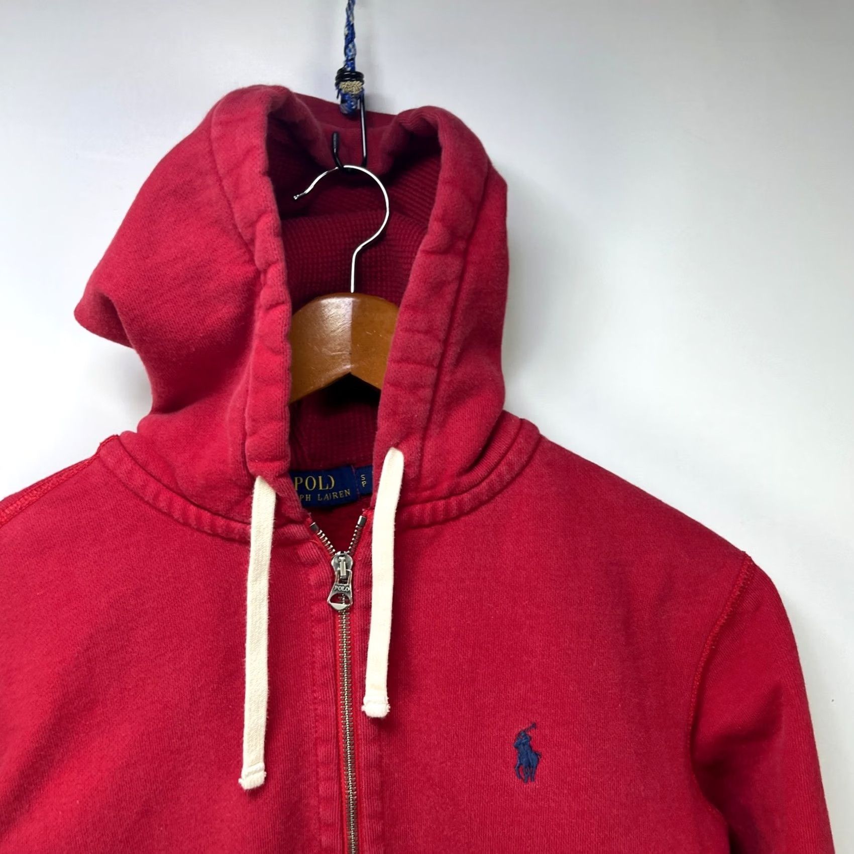 Polo Ralph Lauren VINTAGE Polo Ralph Lauren Pony Zip Up Hoodie Small Mens Red Cotton Fleece Hooded Logo 90s Classic Full Zip Pockets All Seasons Size US S / EU 44-46 / 1 - 2 Thumbnail