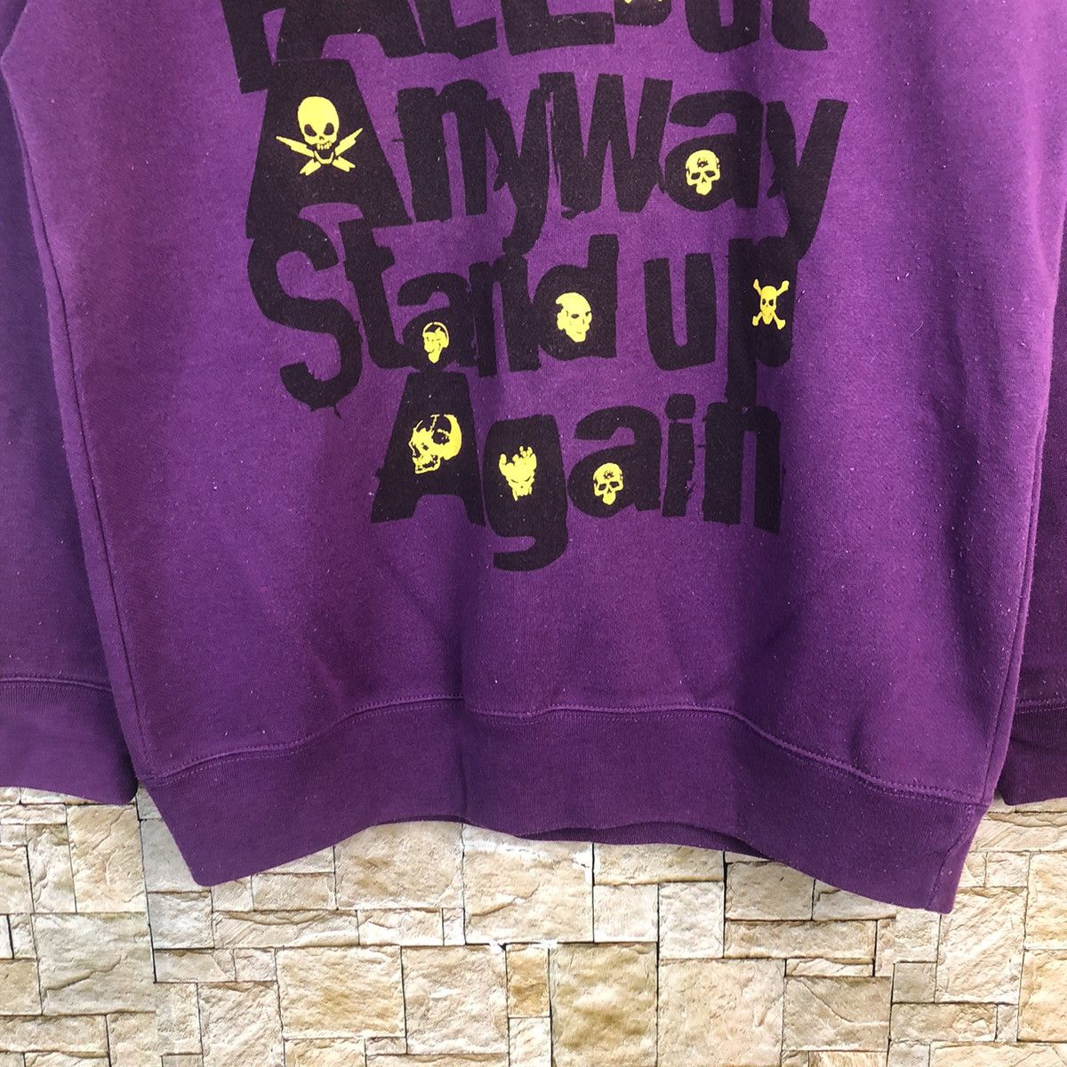 Japanese Brand Primal Point skull Purple Sweatshirt #A182 Size US M / EU 48-50 / 2 - 6 Thumbnail
