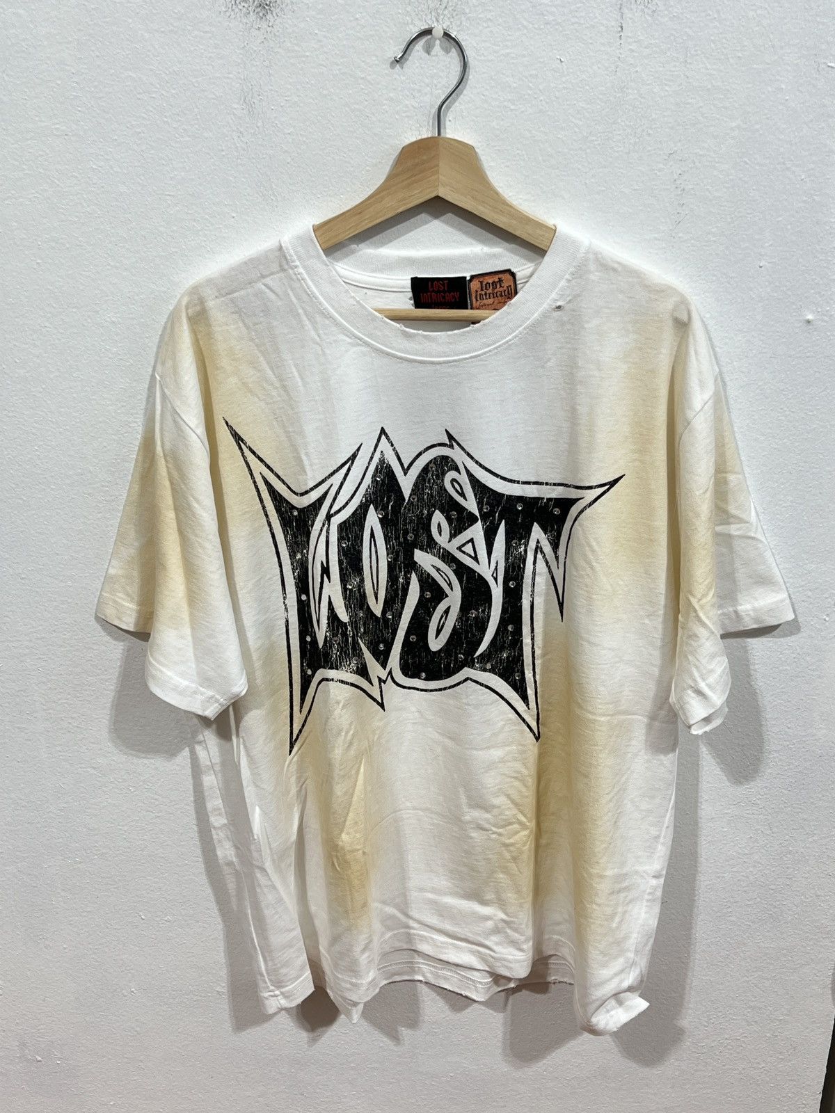 LOST INTRICACY Lost Intricacy Rhinestone White Tee Size US L / EU 52-54 / 3 - 1 Thumbnail