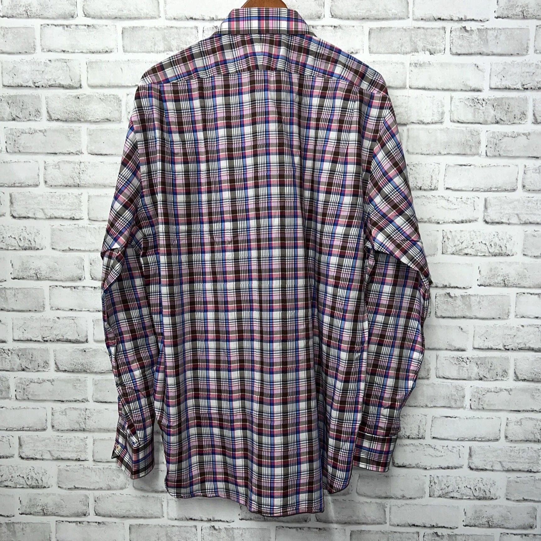 Peter Millar Peter Millar Plaid Button Up Shirt Mens XL Pink Size US XL / EU 56 / 4 - 5 Thumbnail