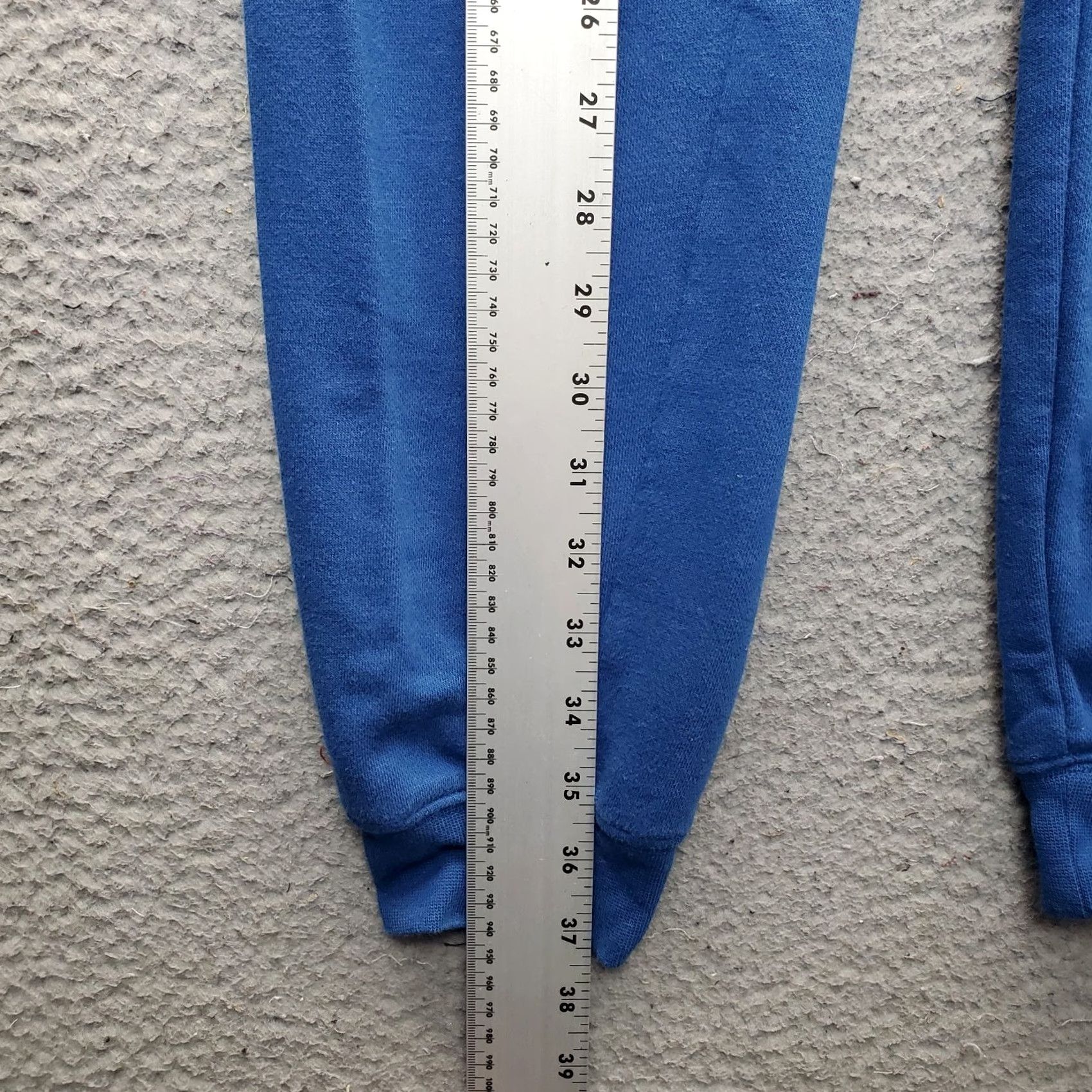 Nike Nike Sweatpants Womens XS Blue Embroidered Logo Elastic Waist Drawstring Tapered Size 26" / US 2 / IT 38 - 3 Thumbnail