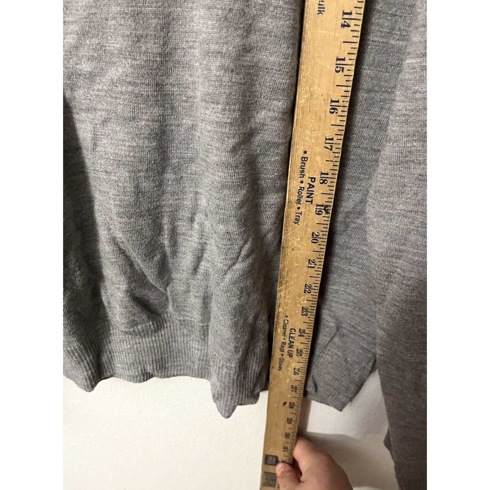 Apt. 9 APT. 9 Merino Wool Blend Pullover Sweater Men 2XL Gray V-Neck Long Sleeve Size US XXL / EU 58 / 5 - 4 Thumbnail