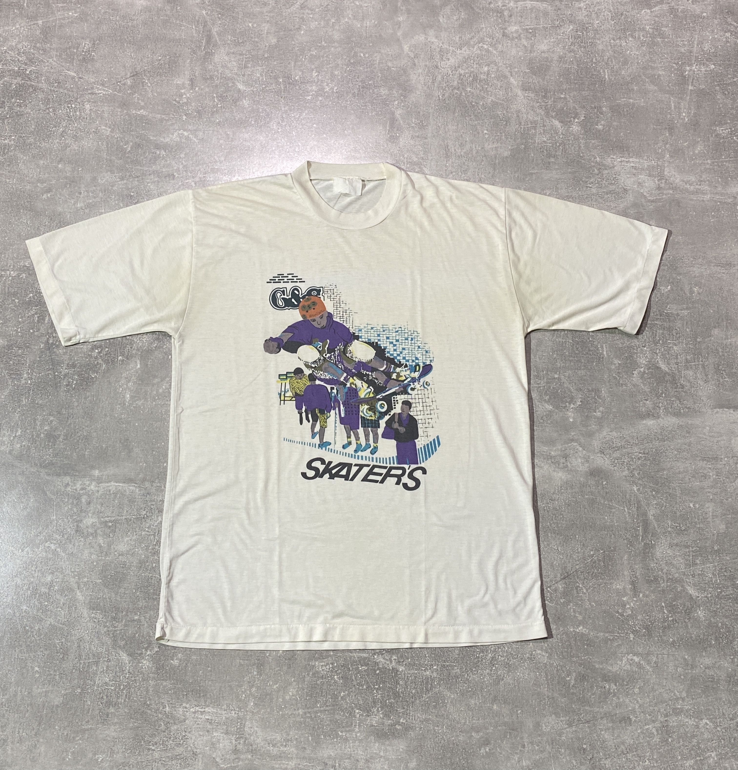 Vintage 90s SKATERS Tee Size US M / EU 48-50 / 2 - 1 Thumbnail