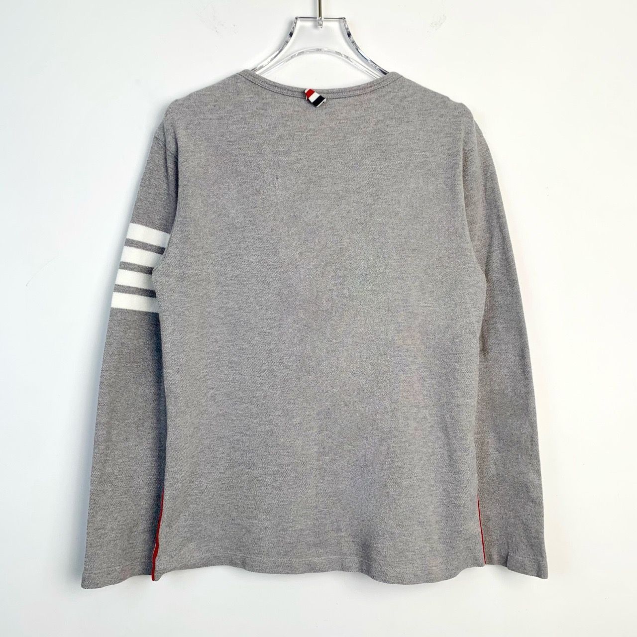 Thom Browne [Thom Browne] Four-Bar Stripe Grey Crewneck Long-Sleeve Swea Size US S / EU 44-46 / 1 - 8 Thumbnail