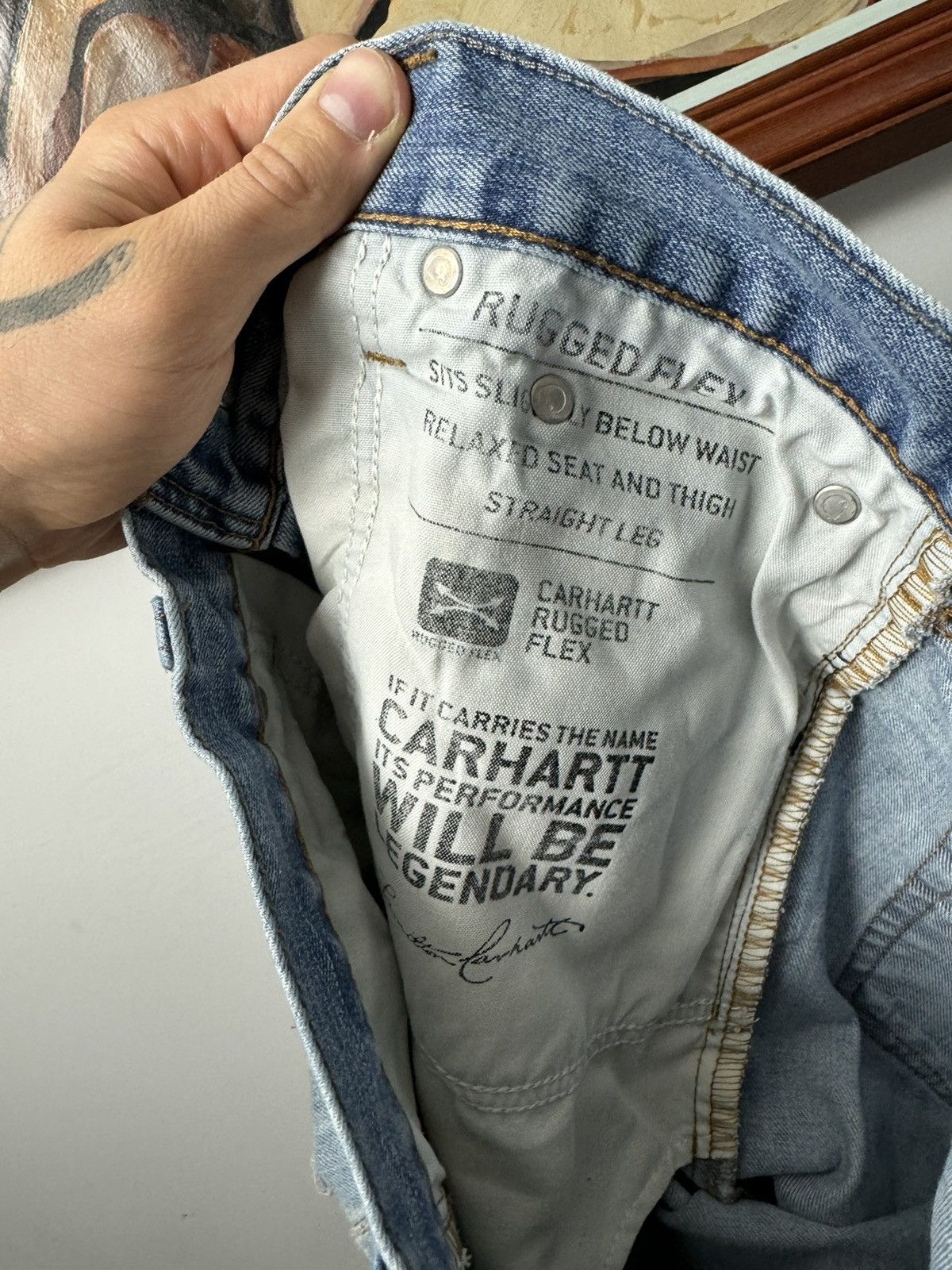 Carhartt Carhartt Denim Pant Jeans Vintage Y2k Straight Leg Size US 33 - 4 Thumbnail