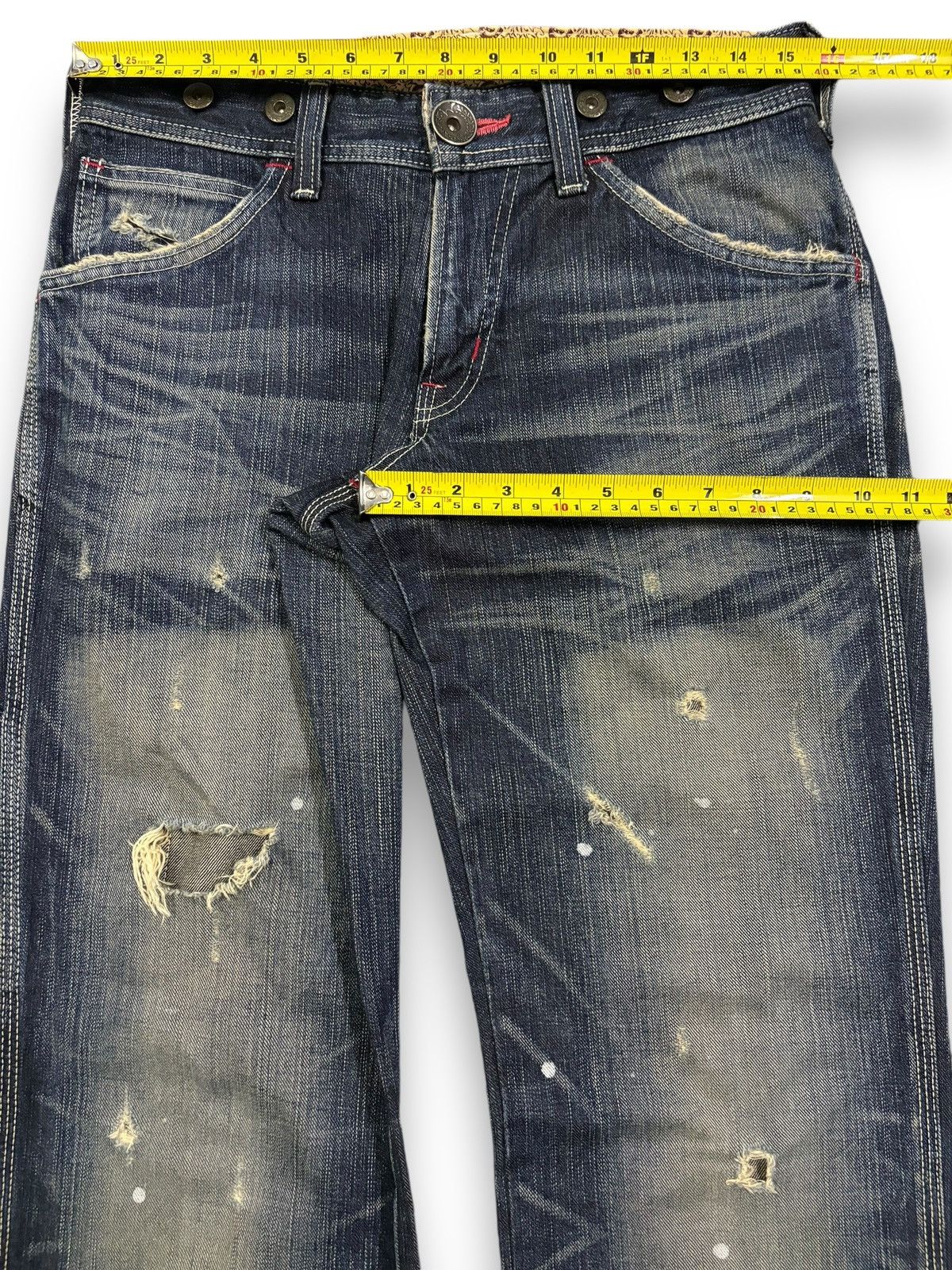 Edwin Y2K Edwin 503 BlueTrip Paint Splatter Baggy Distressed Jeans Size US 30 / EU 46 - 18 Thumbnail