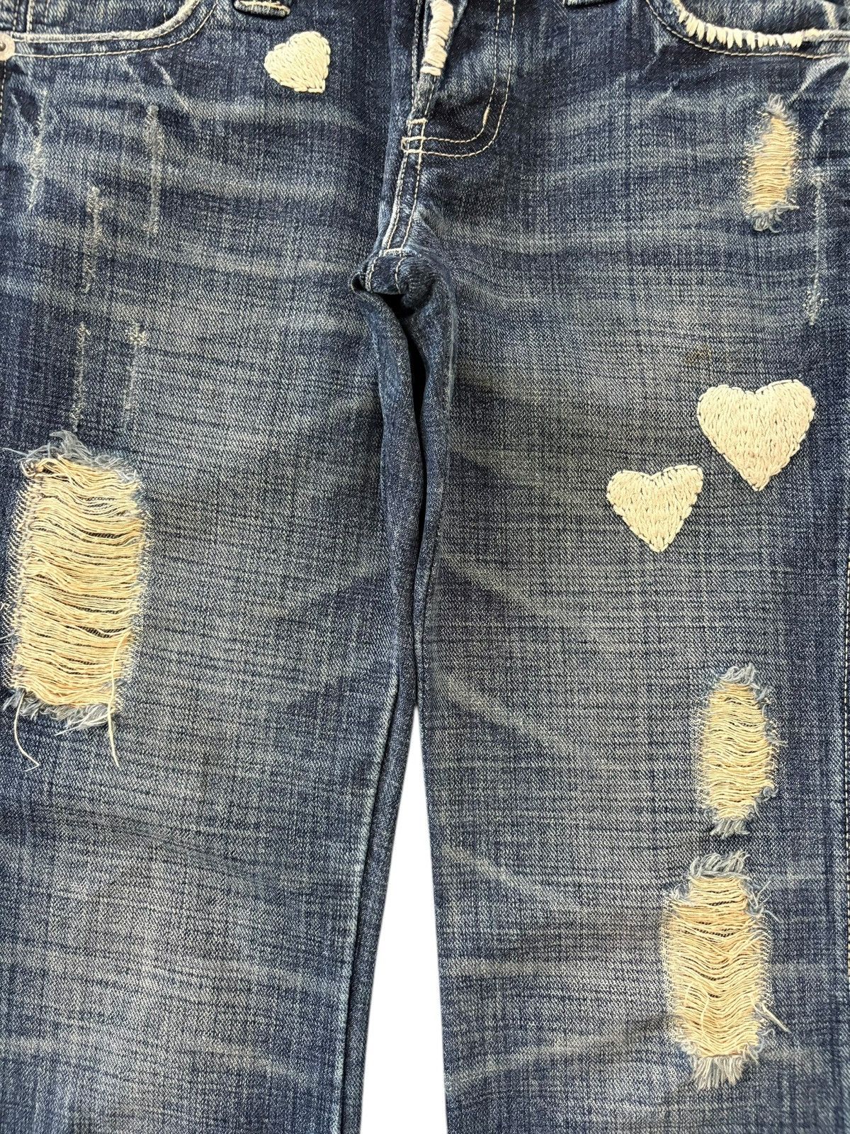 Hysteric Glamour Vintage Japanese Brand Low Rise Distress Flare Jeans Size 29" - 3 Thumbnail