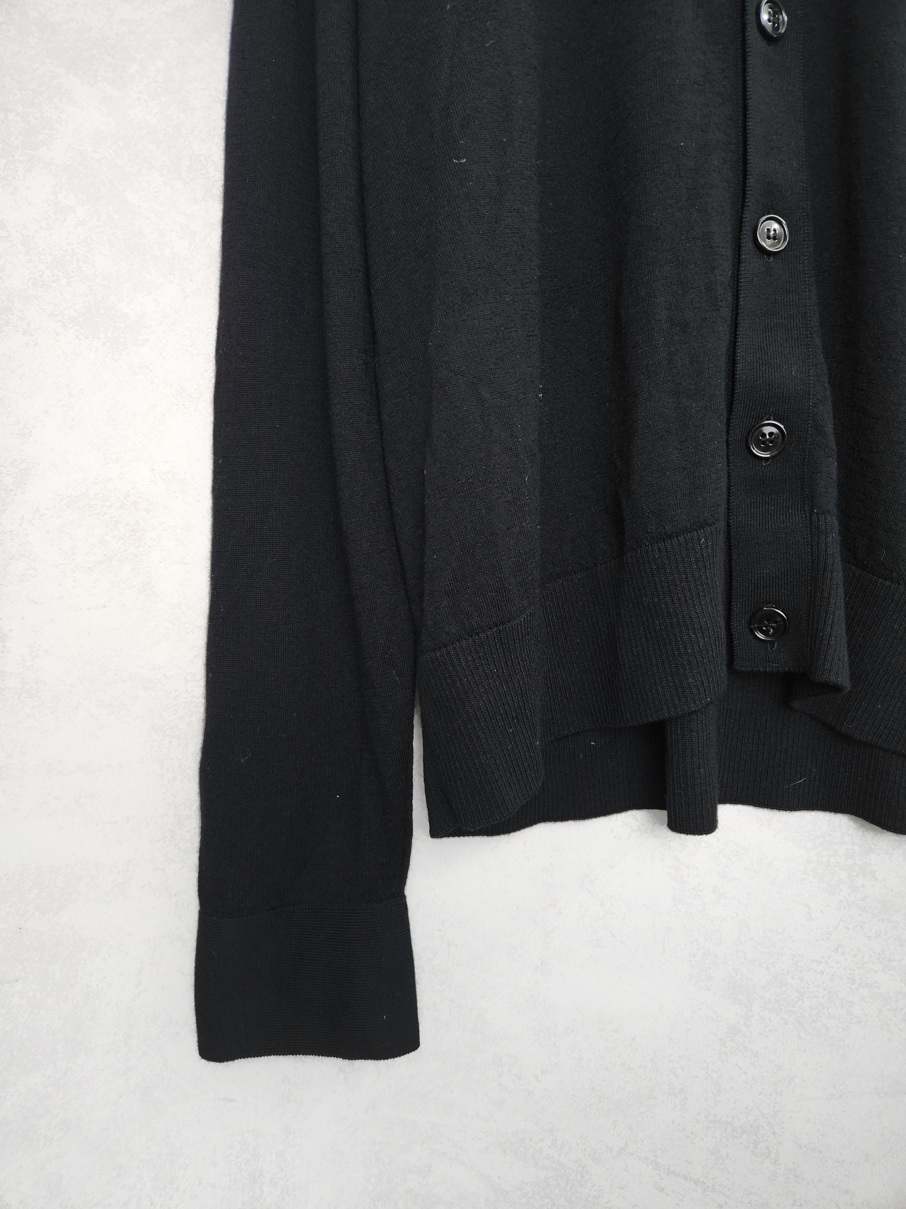 AMI Ami black cardigan button ups black logo merino wool Size US L / EU 52-54 / 3 - 4 Thumbnail