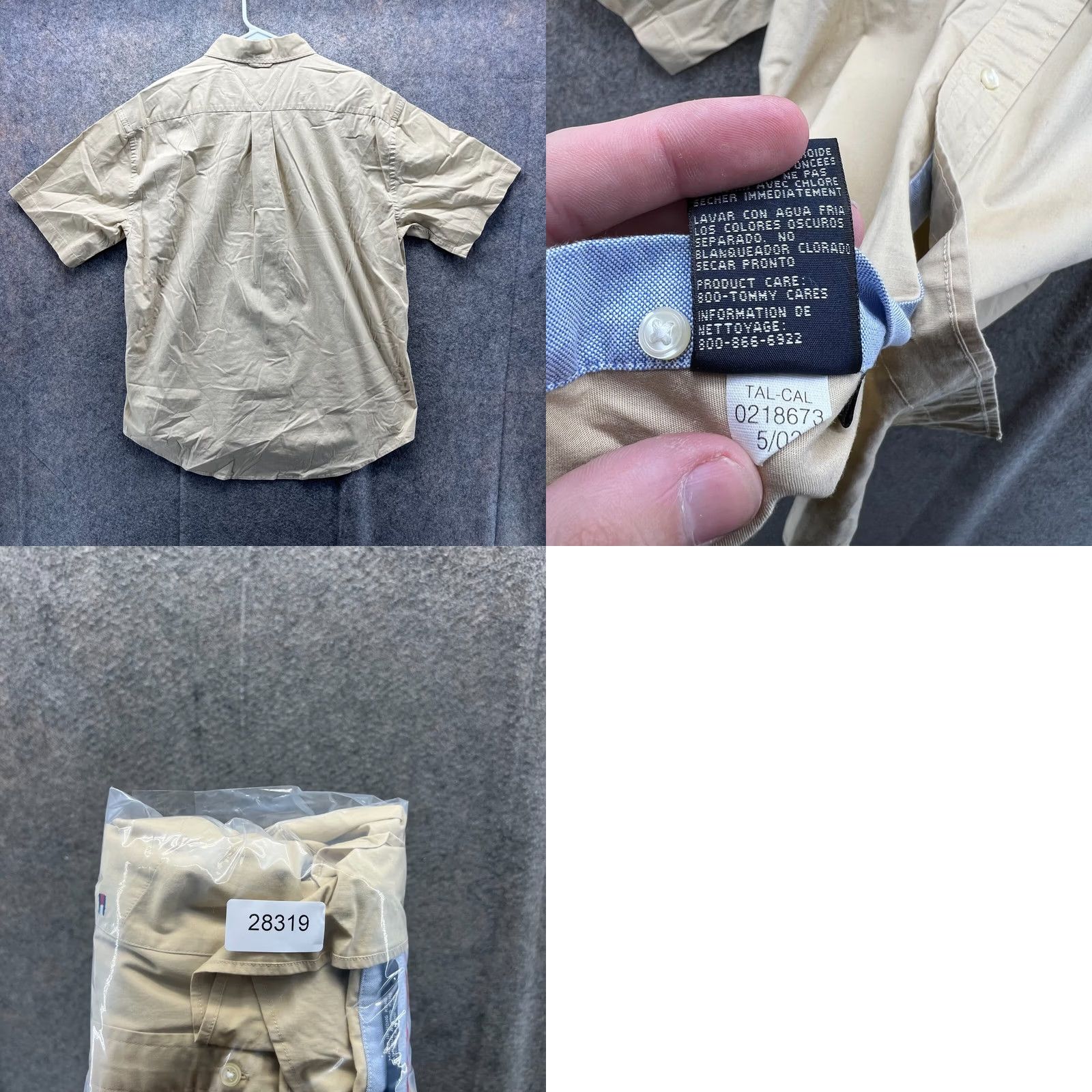 Tommy Hilfiger VINTAGE Tommy Hilfiger Shirt Mens XL Tan Casual Button Up Pocket Outdoors Camp Vintage Outdoors Camp Shirt XL Mens Beige Size US XL / EU 56 / 4 - 9 Thumbnail