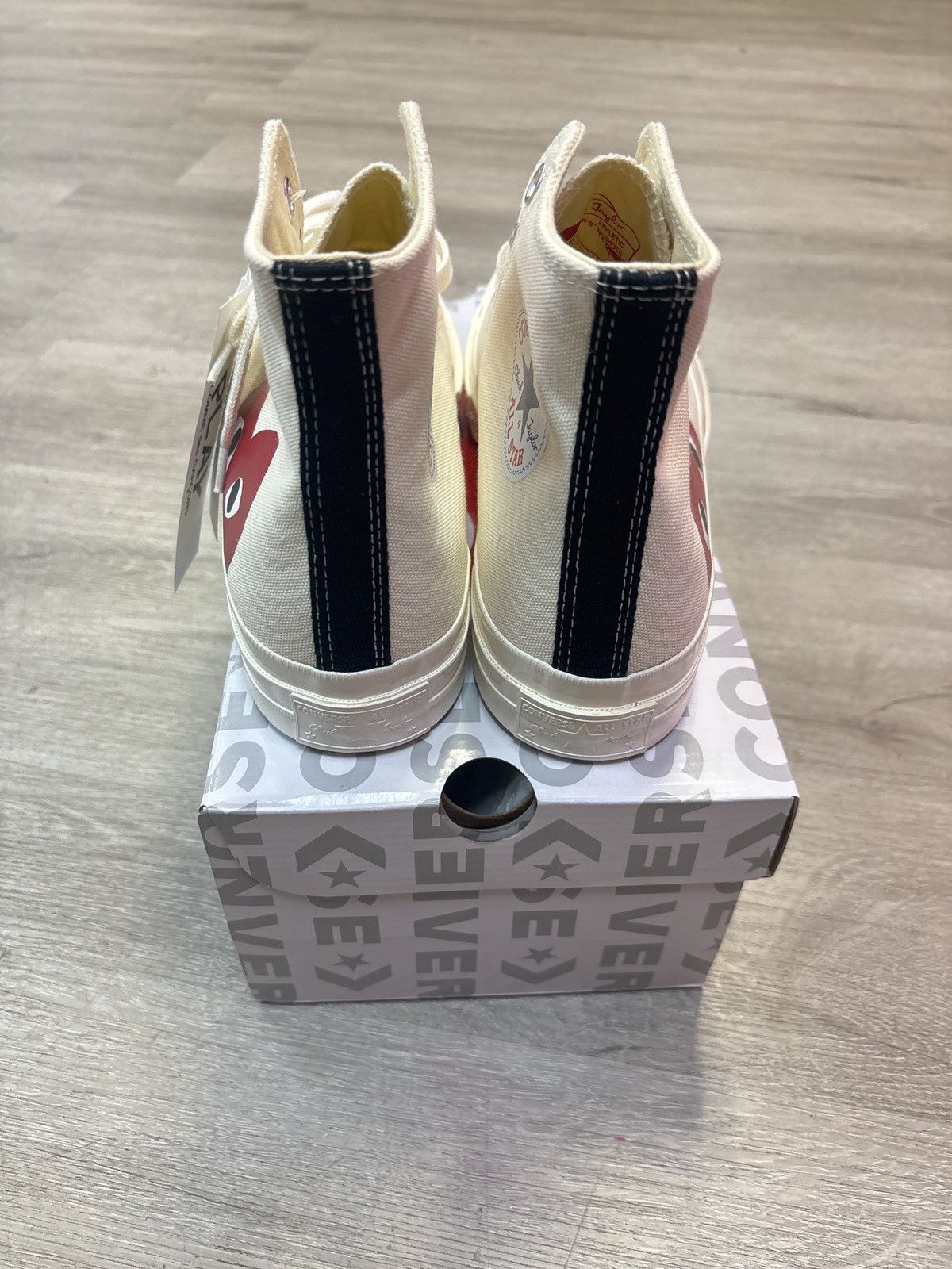 CDG by Comme des Garcons × Converse Play Converse ‘70 High Size US 7 / EU 40 - 4 Thumbnail
