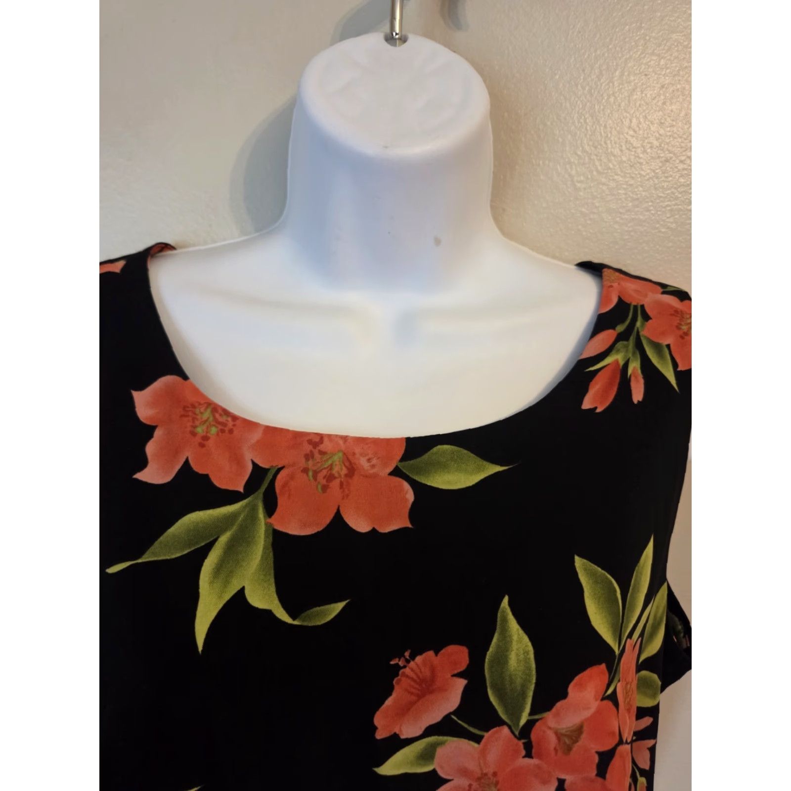 Vintage Studio I Black Floral Sleeveless Sheath Maxi Dress Womens 10 Size L / US 10 / IT 46 - 2 Thumbnail