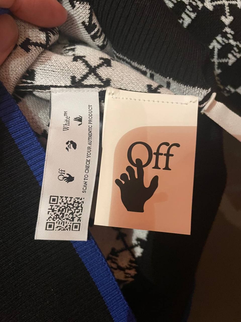 Off-White Off-White Monogram Allover Knitted Jumper Black Size US M / EU 48-50 / 2 - 5 Thumbnail