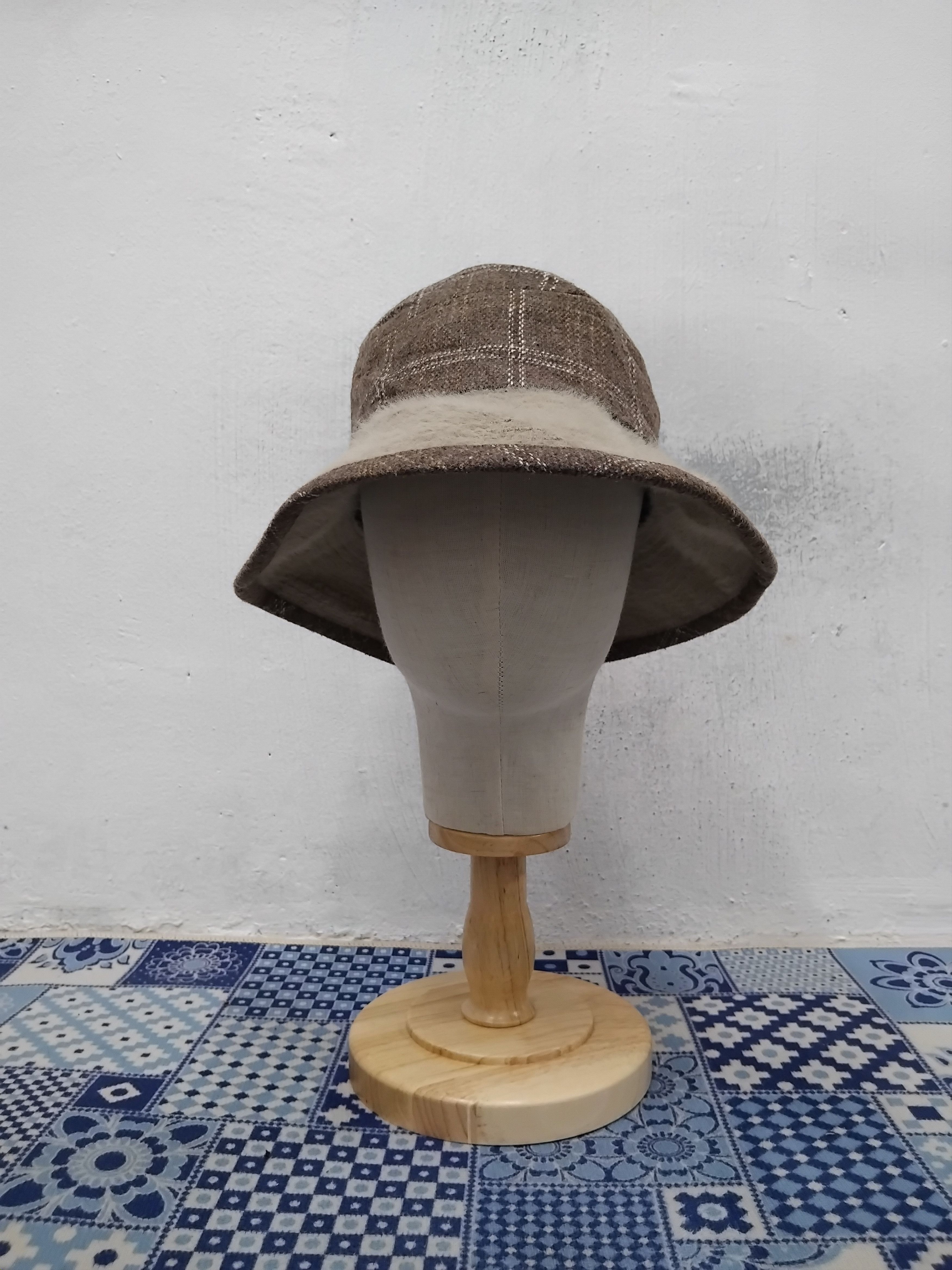 Japanese Brand 💥Ribbon checkered Japanese style hat Size ONE SIZE - 3 Thumbnail