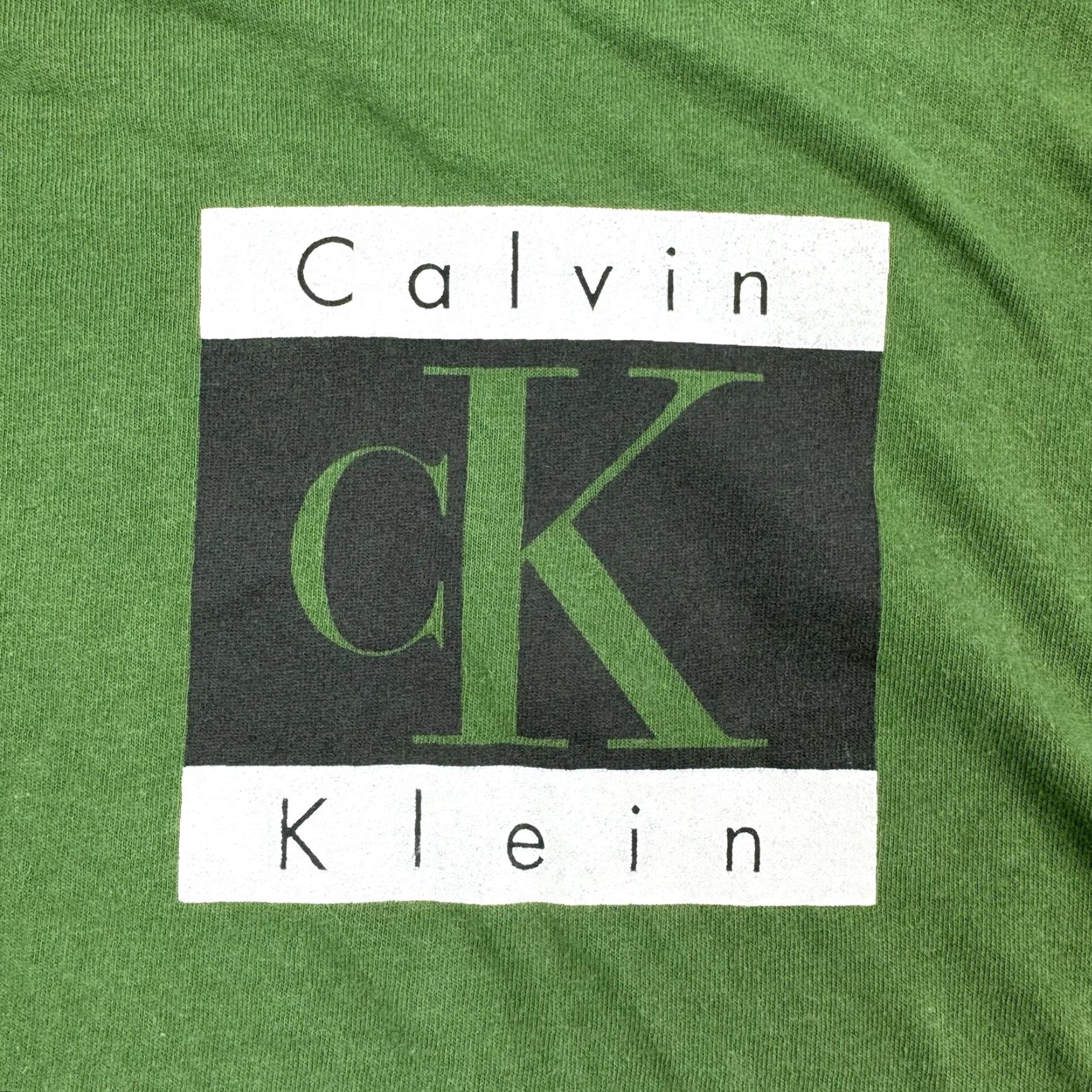 Calvin Klein Calvin Klein T-Shirt Adult Large Green Designer Graphic Tee Made in USA Mens Size US L / EU 52-54 / 3 - 3 Thumbnail