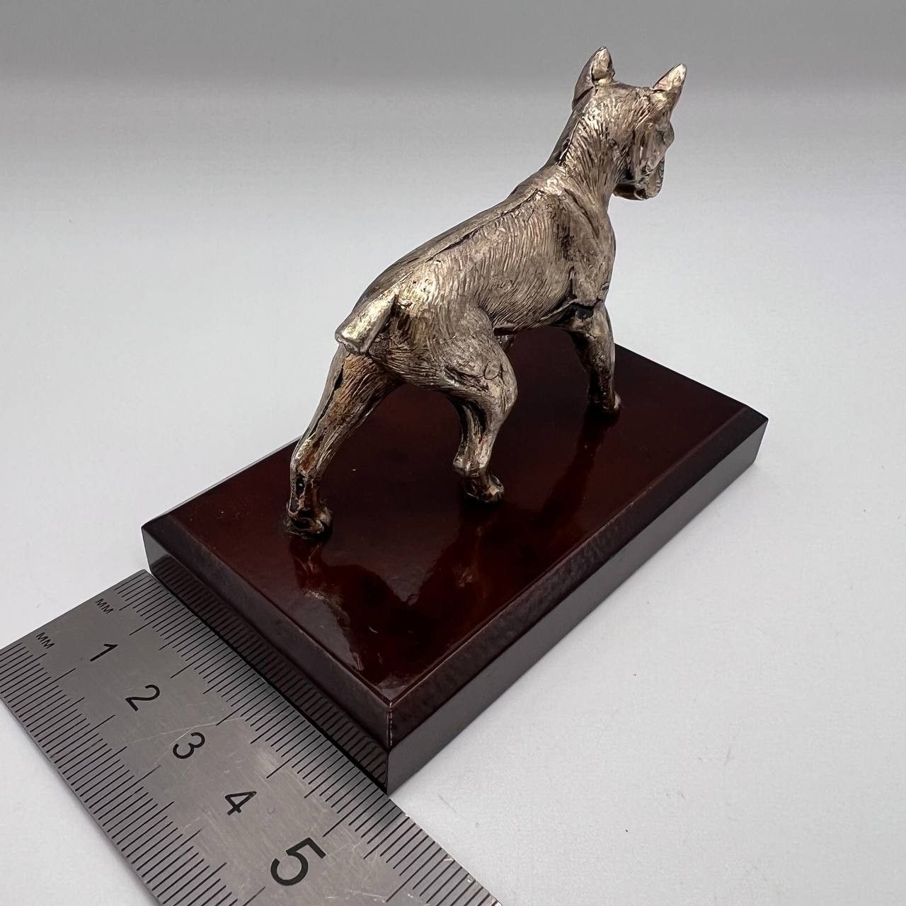 Vintage Vintage Collectible Figure Statue Silver Plated Boxer Dog Size ONE SIZE - 3 Thumbnail