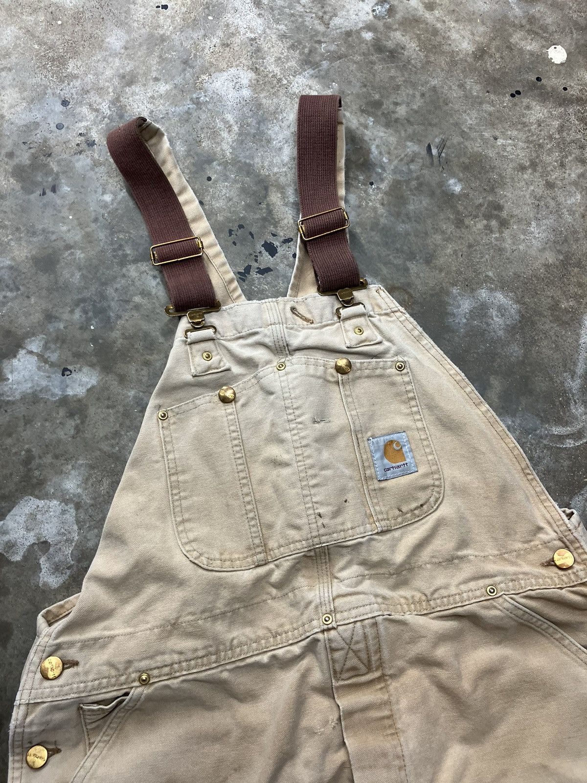 Carhartt × Vintage Thrashed 80’s Carhartt Overalls Size US 40 / EU 56 - 6 Thumbnail