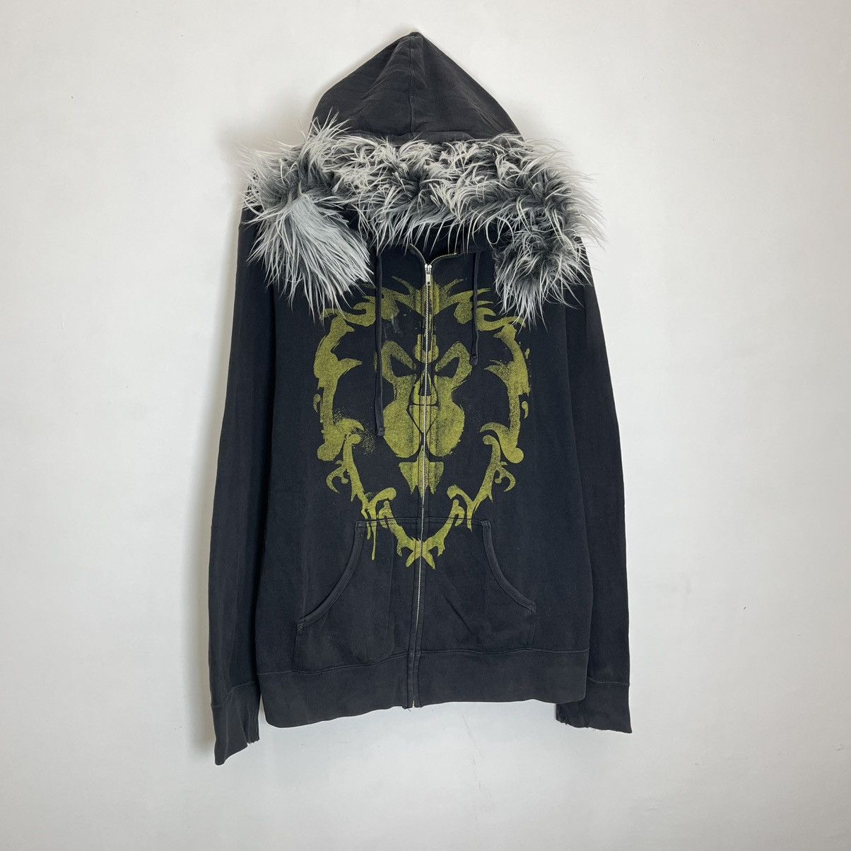 Le Grande Bleu (L.G.B.) Lion by Jinx Billzard Distressed Fur zip Hoodie lgb style Size US XL / EU 56 / 4 - 2 Thumbnail
