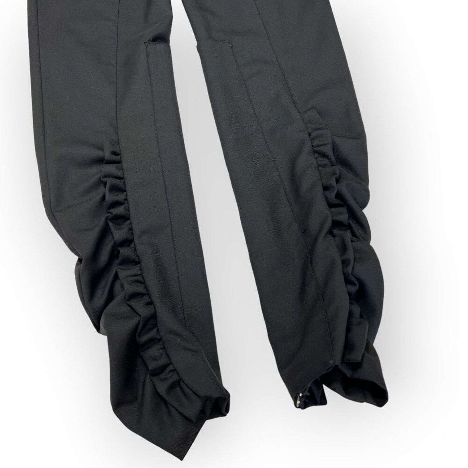 Bruno Pieters Bruno Pieters Black Ruffled Trouser High Rise EU 36 Size 25" / US 0 / IT 36 - 6 Thumbnail