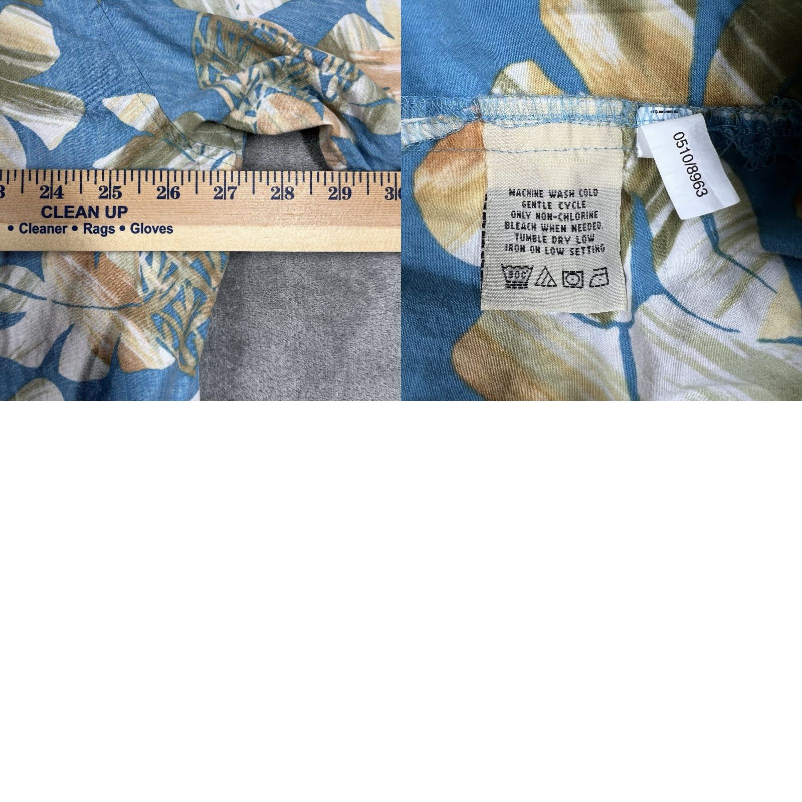 Vintage Cooke Street Hawaiian Button-Up Shirt Mens 2XL Floral Pineapple Pattern Blue Short Sleeve Casual Party/Cocktail Travel Mens Size US XXL / EU 58 / 5 - 9 Thumbnail