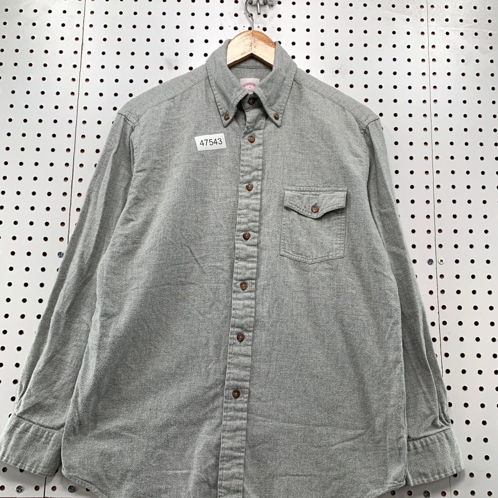 Brooks Brothers Brooks Brothers Flannel Button Shirt Mens Small Gray Long Sleeve Preppy Work Size US S / EU 44-46 / 1 - 4 Thumbnail