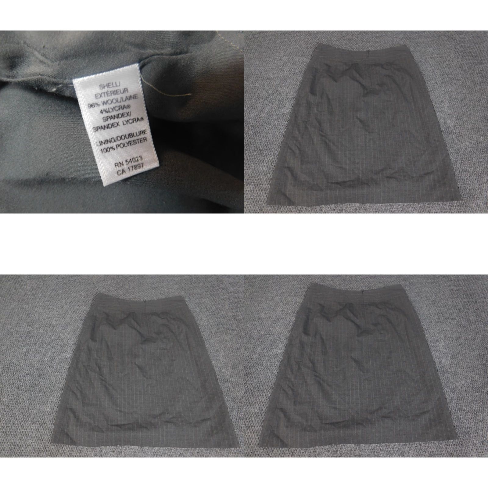 Banana Republic Banana Republic Skirt Womens Knee Length A-Line Gray Stretch Wool Zip Knit High Rise Regular Size 2 Size 26" / US 2 / IT 38 - 8 Thumbnail